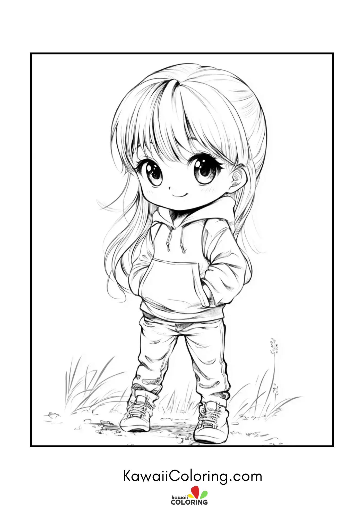Cute chibi character with big eyes