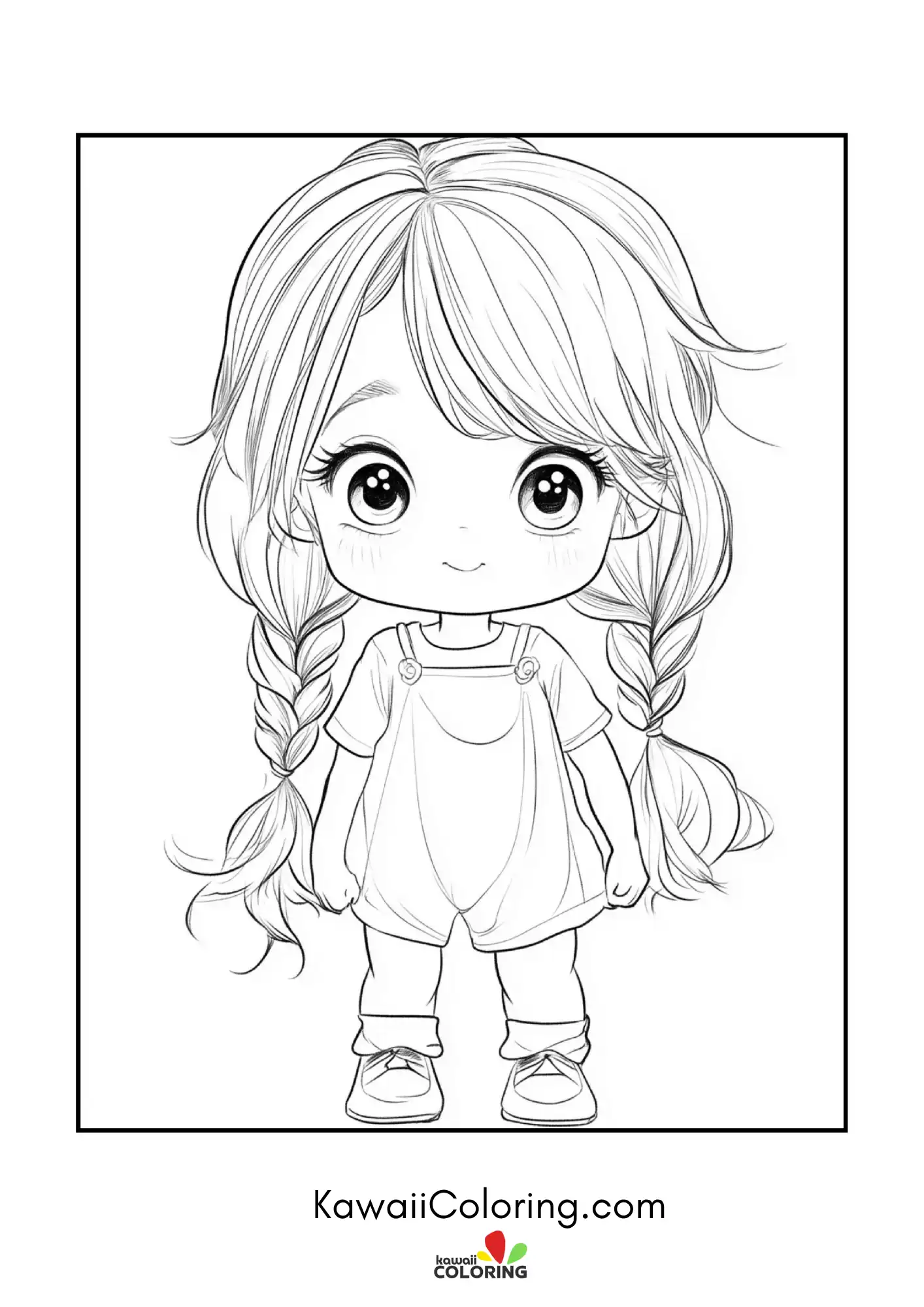 Kawaii chibi pose with playful details
