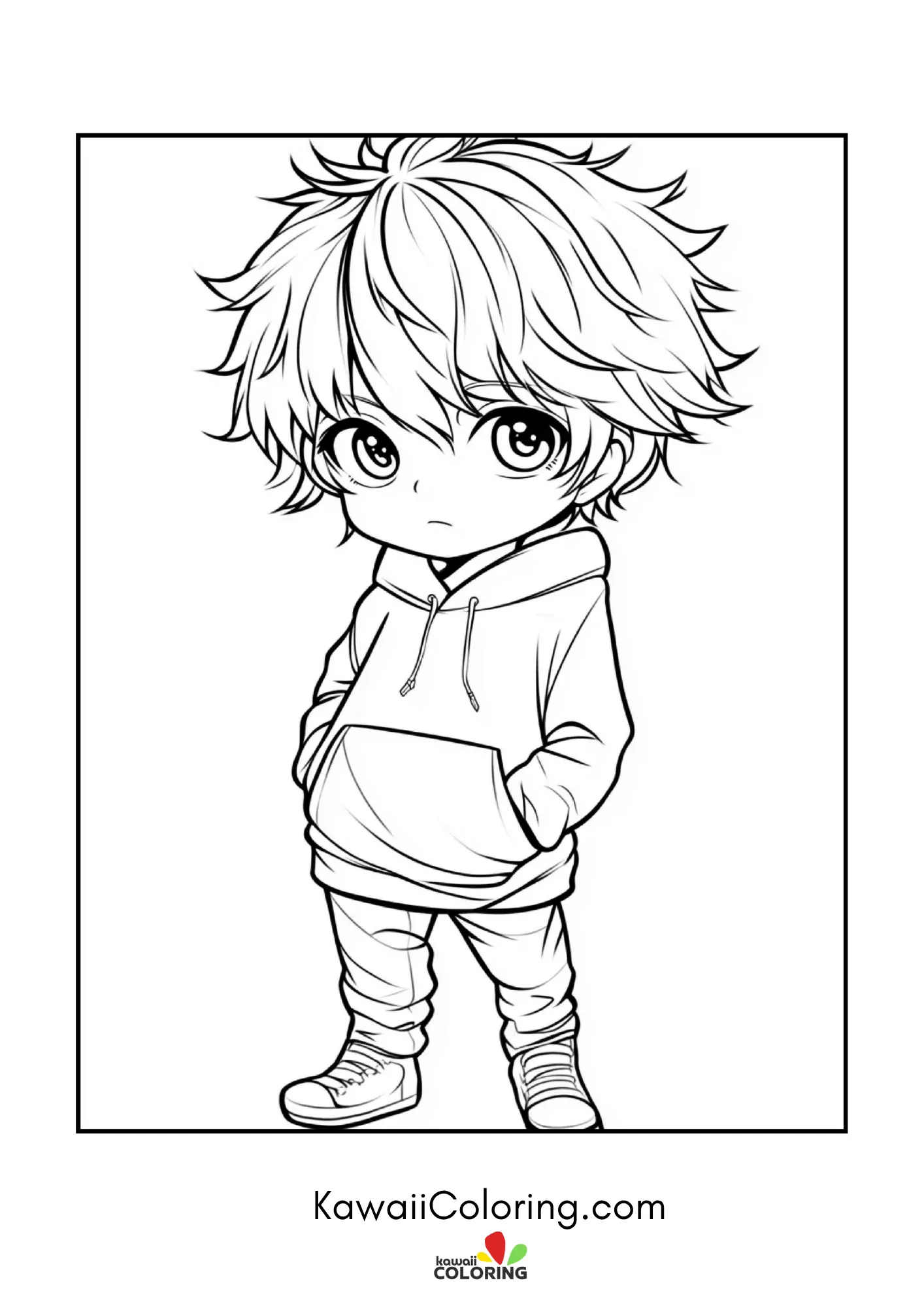 Chibi character surrounded by hearts