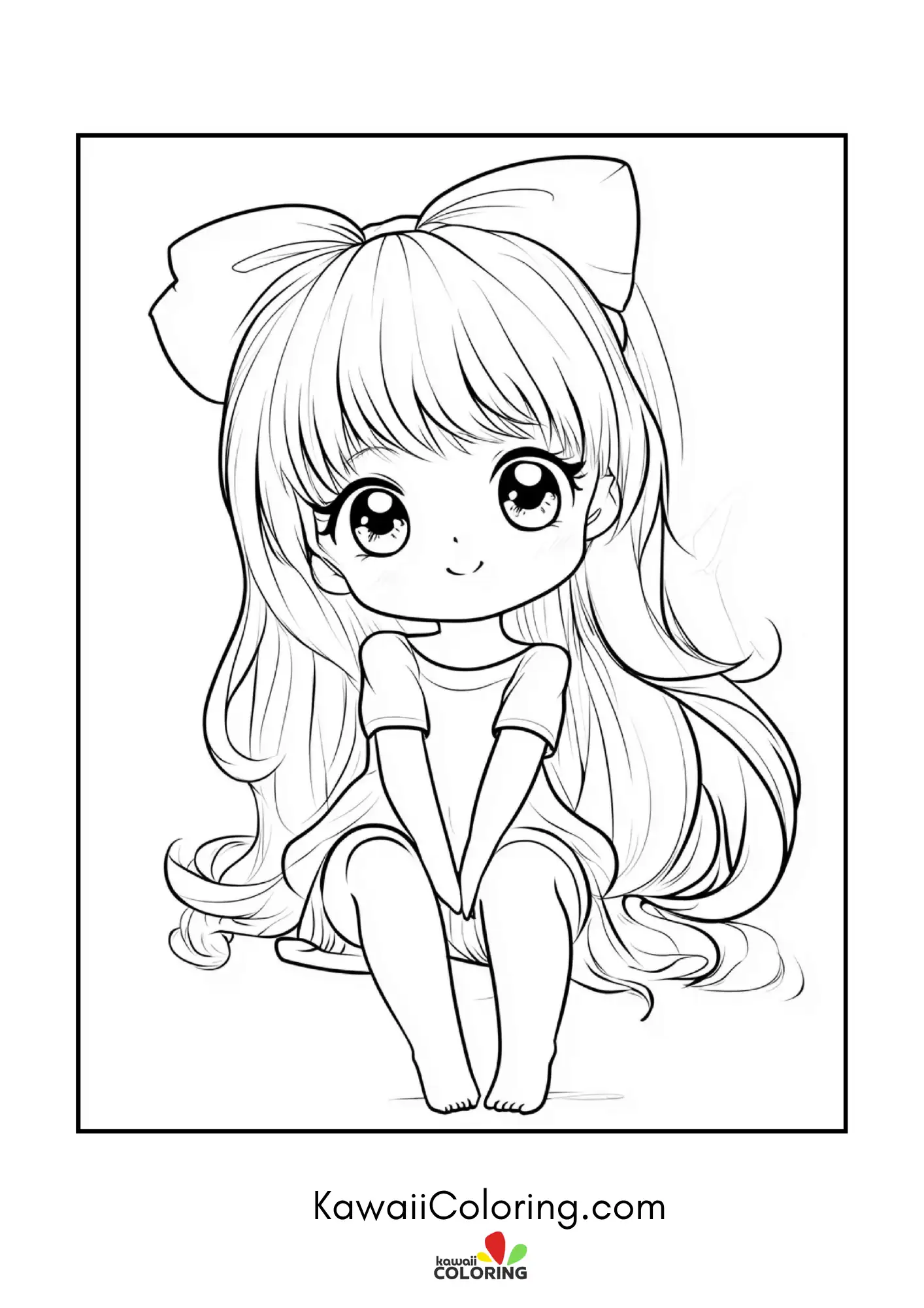 Cute chibi character with big eyes