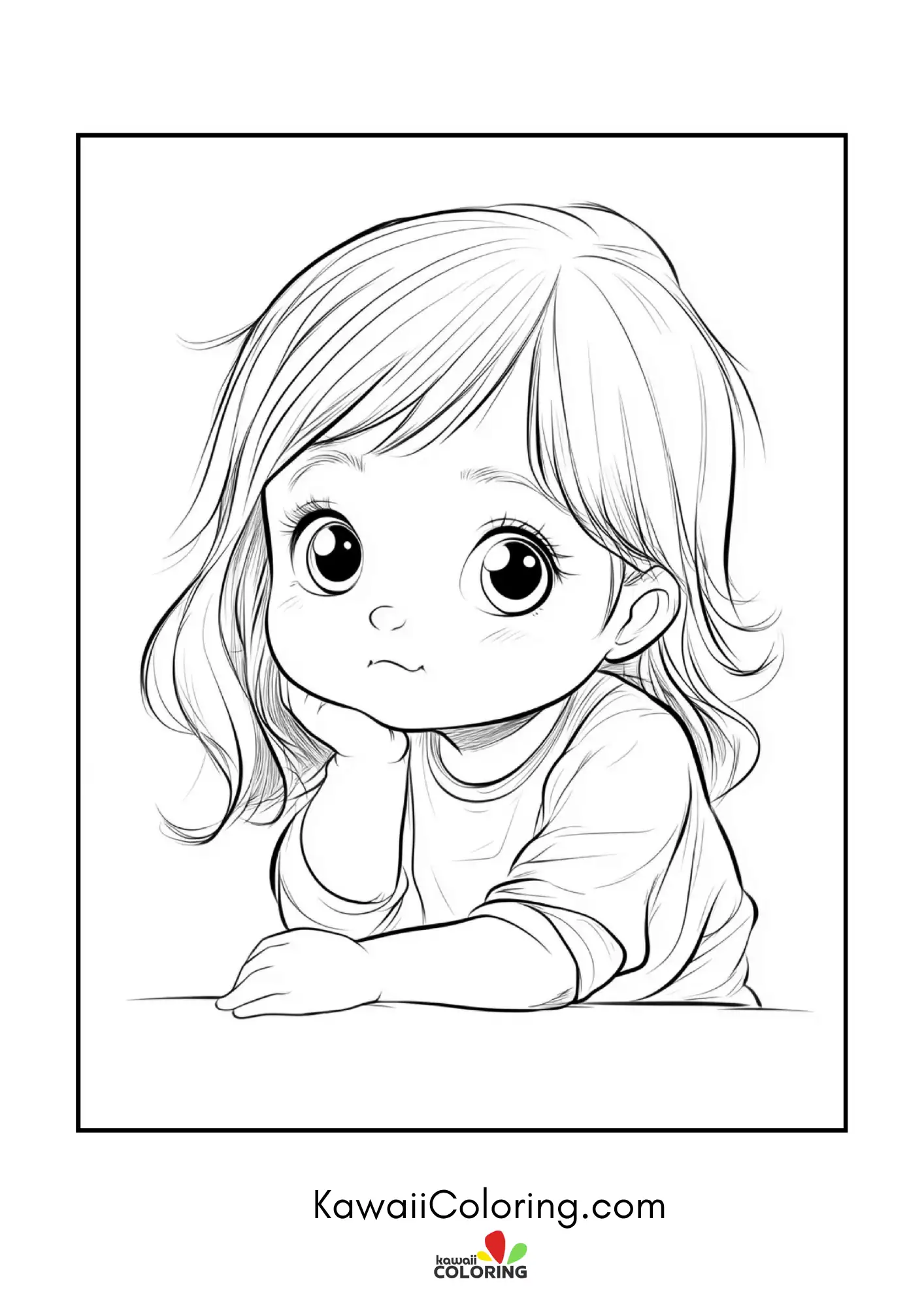 Cute chibi character with big eyes