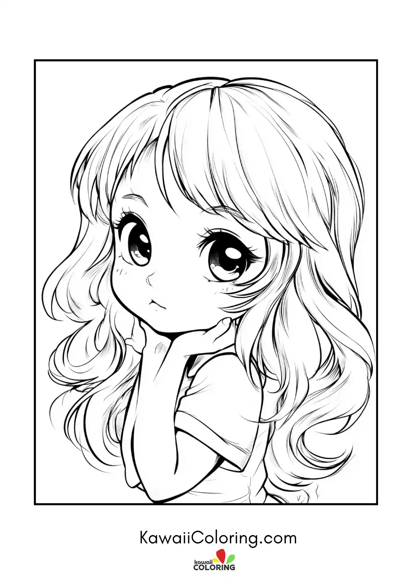 Cute chibi character with big eyes