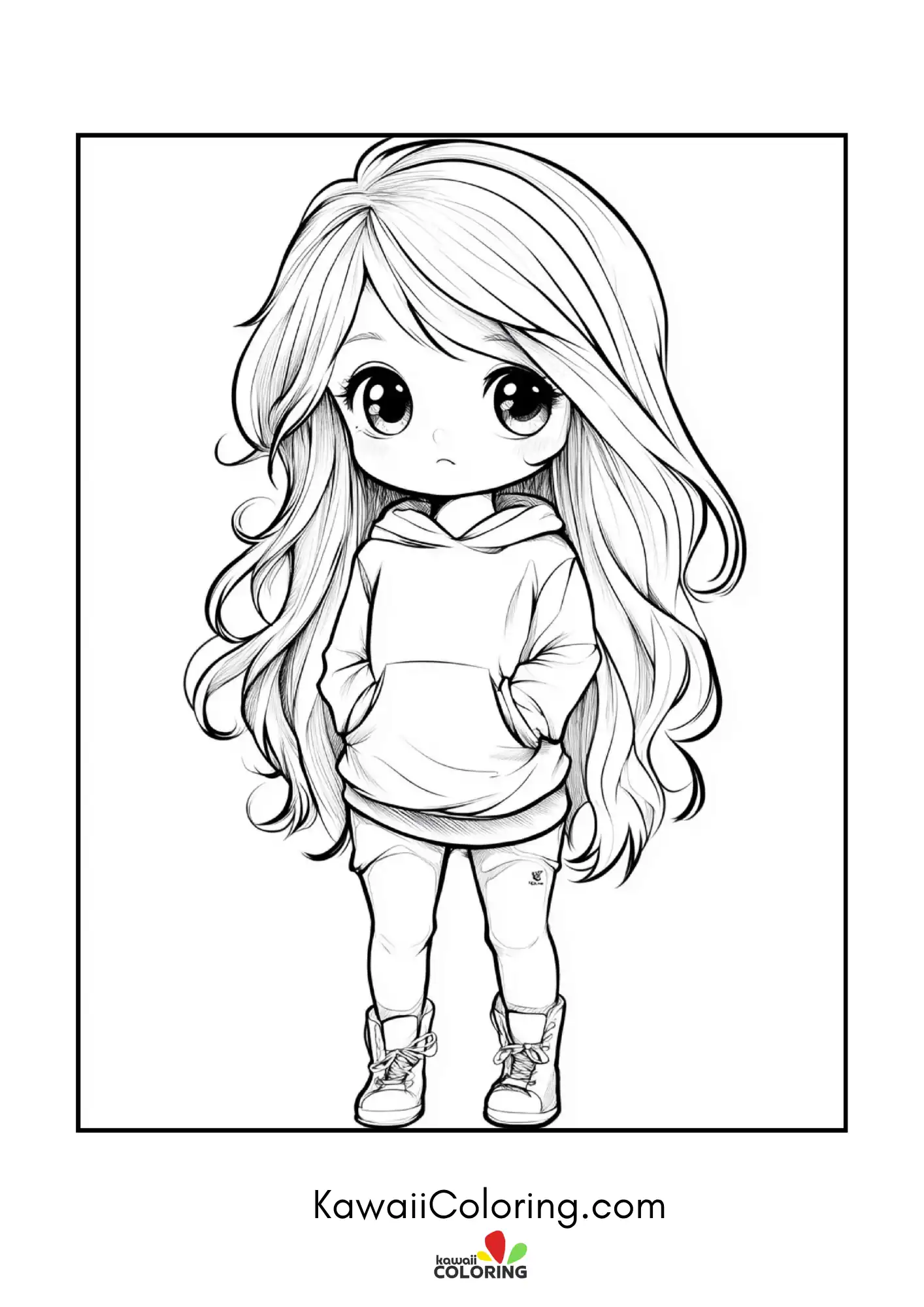 Cute chibi character with big eyes