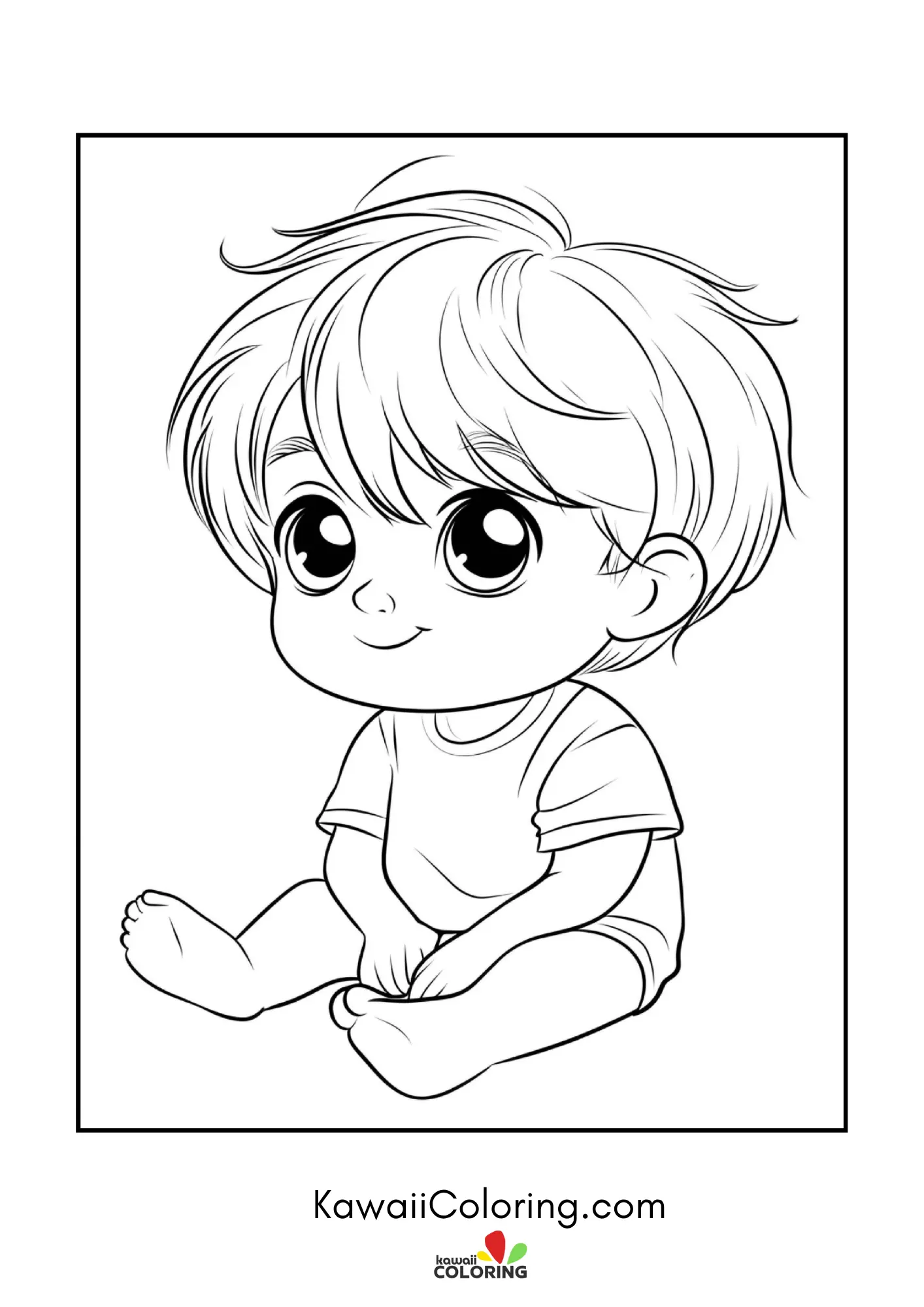 Cute chibi character with big eyes