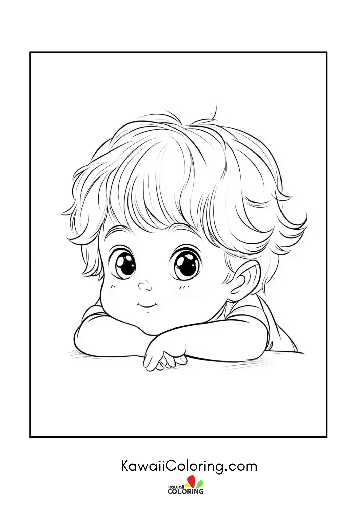Kawaii chibi pose with playful details