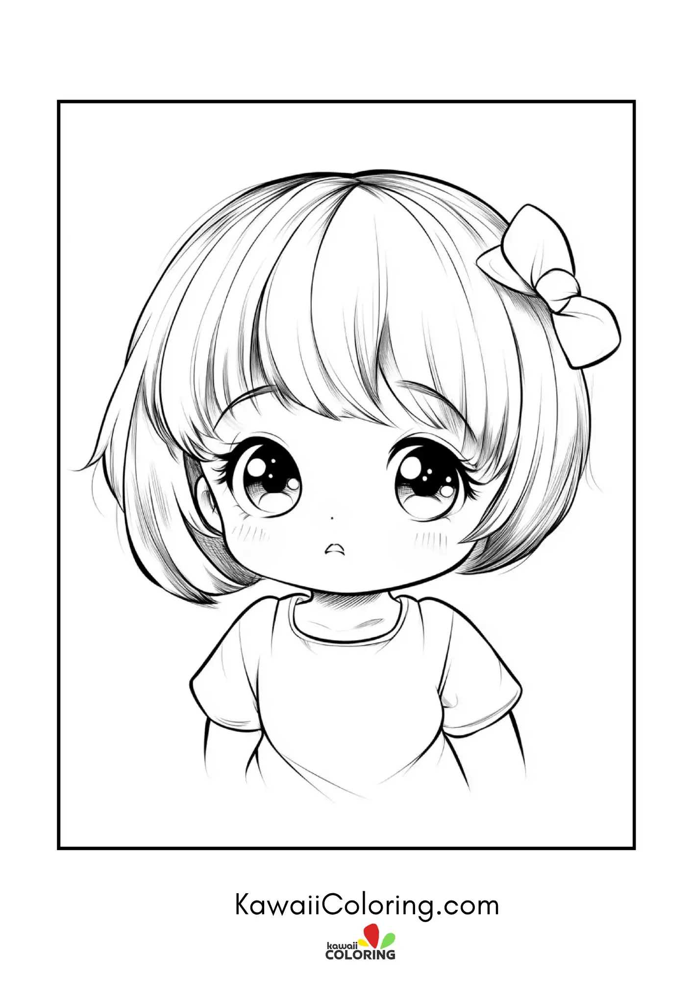 Chibi character surrounded by hearts