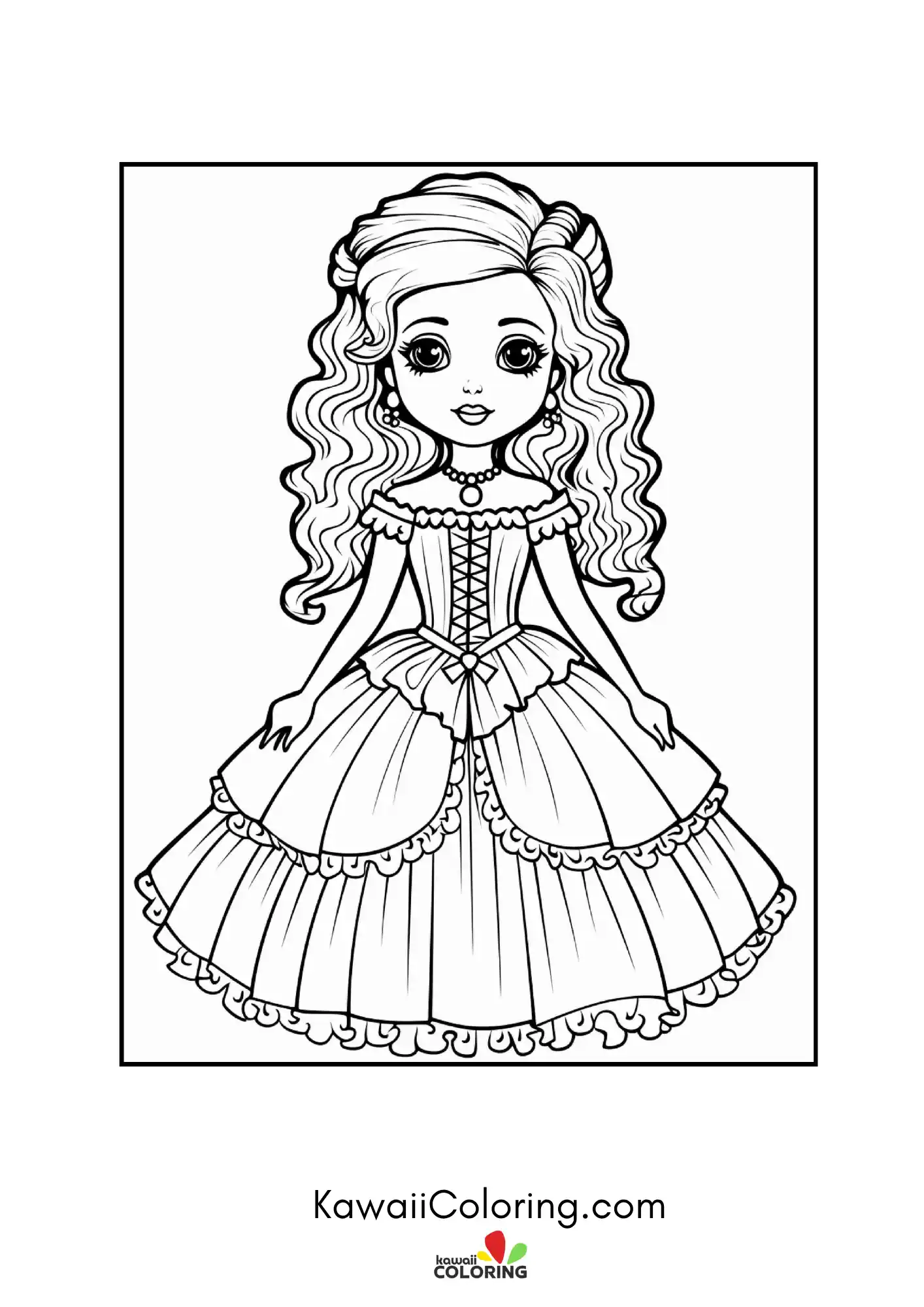 Kawaii goth doll with spooky details