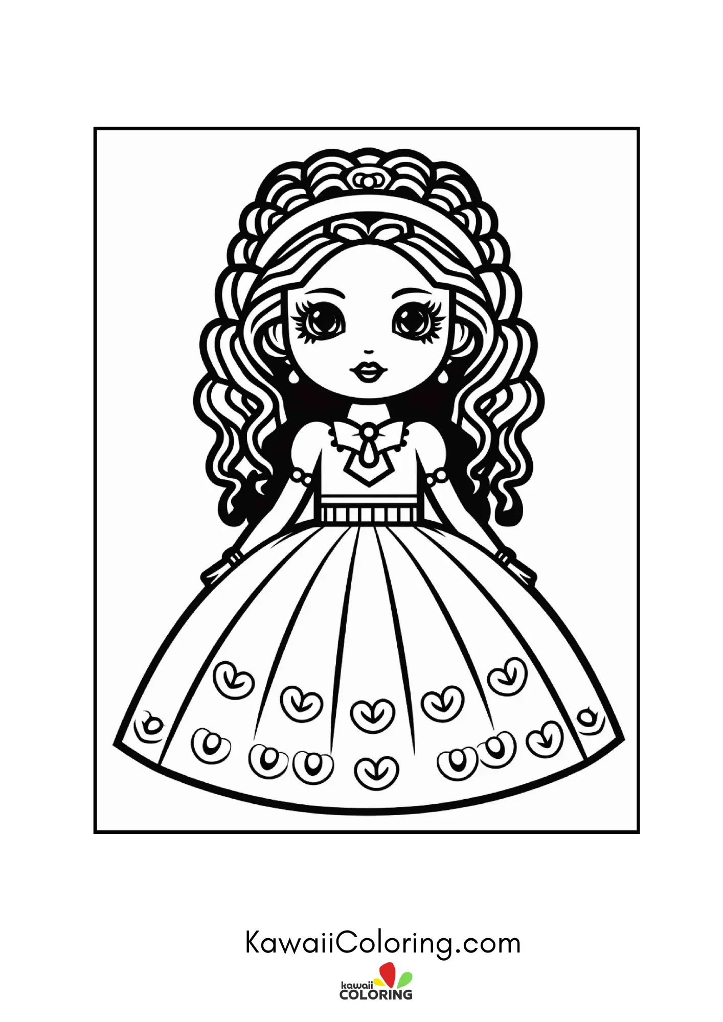 Goth doll with bows and dark accessories