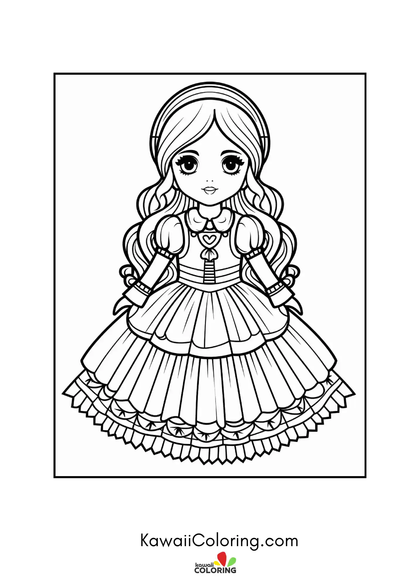 Cute gothic character with large eyes