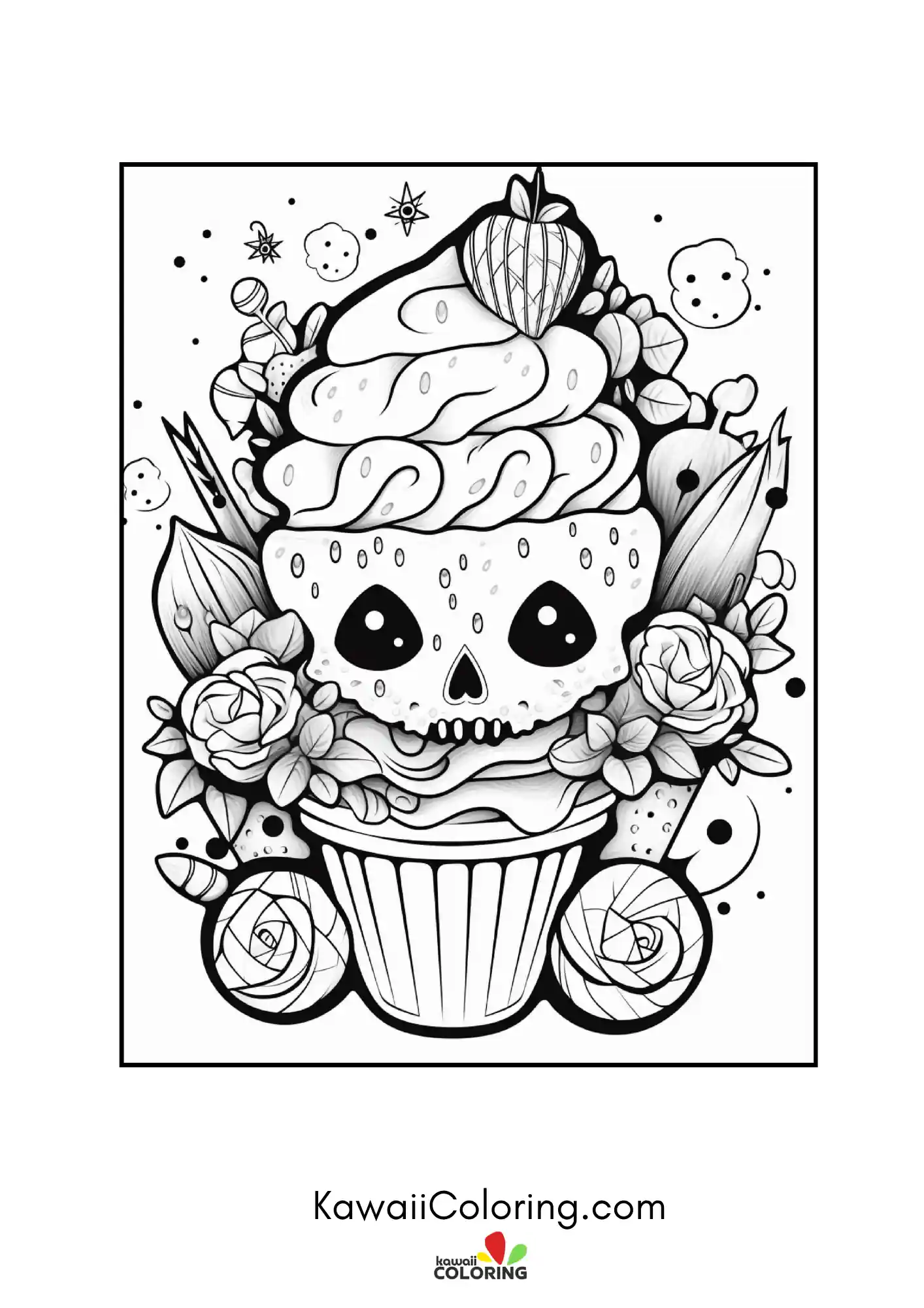 Cute spooky character with Halloween details