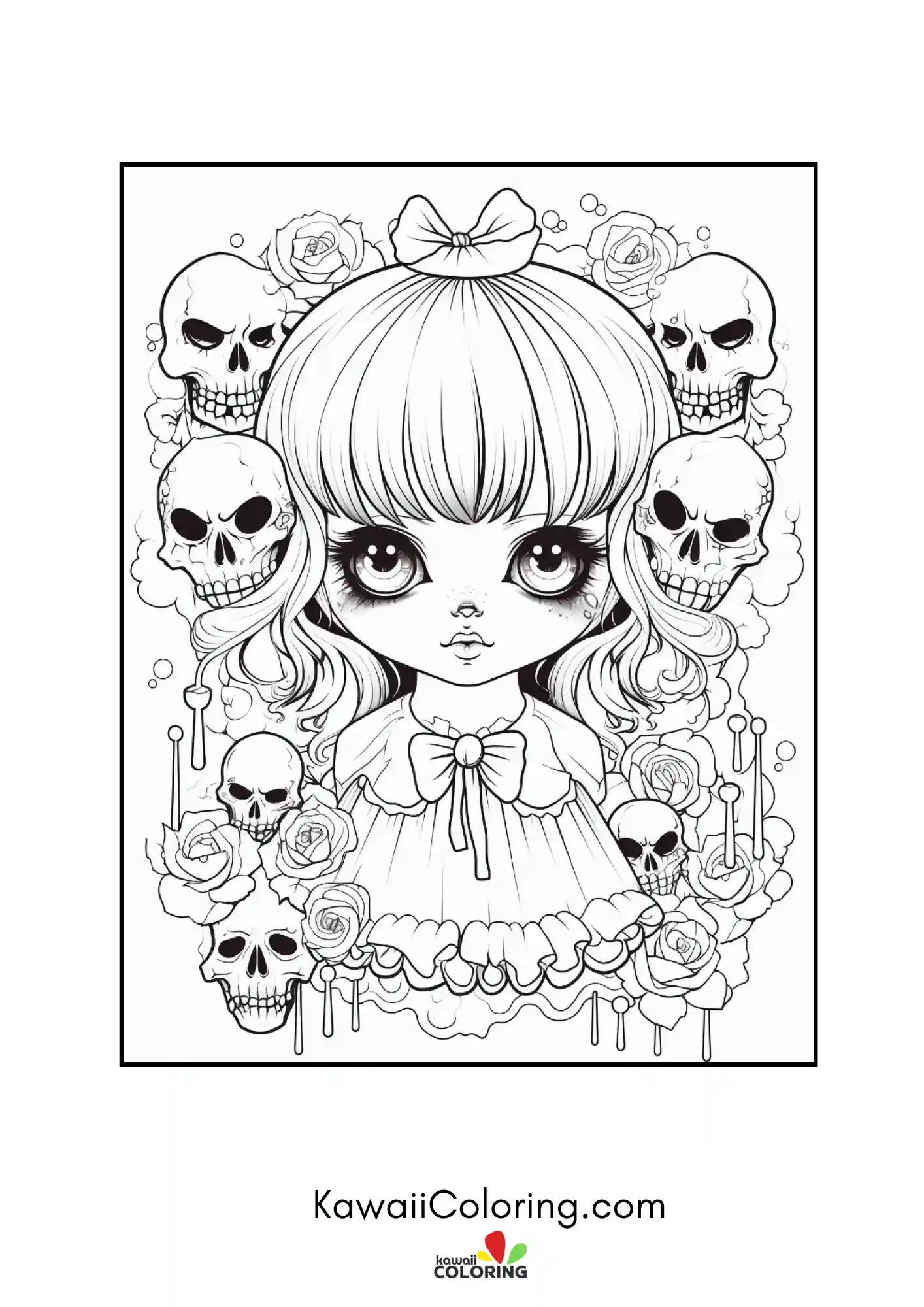 Cute spooky character with Halloween details