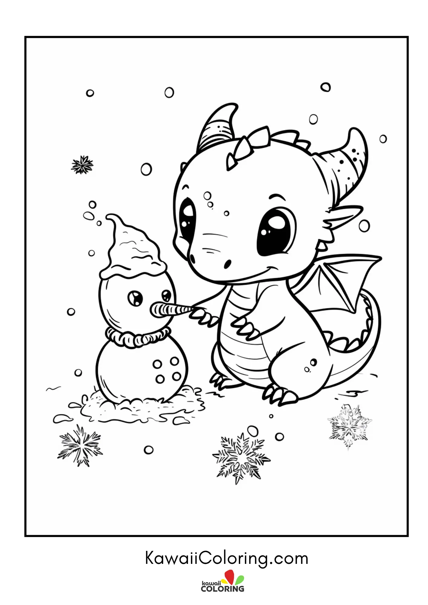 Baby dragon breathing little flames