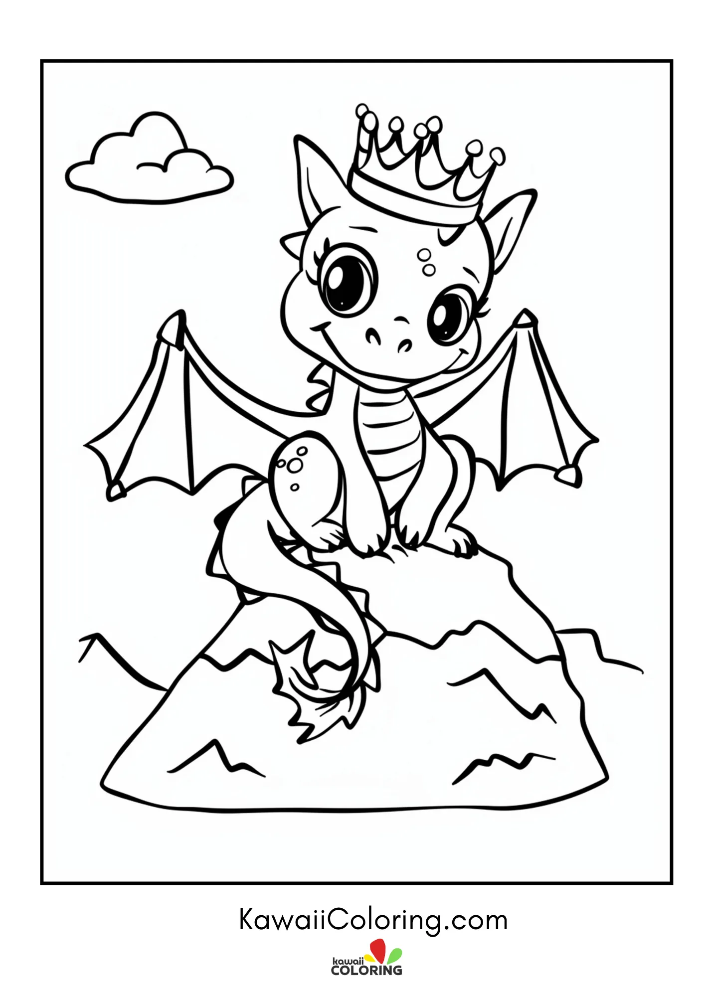 Baby dragon breathing little flames