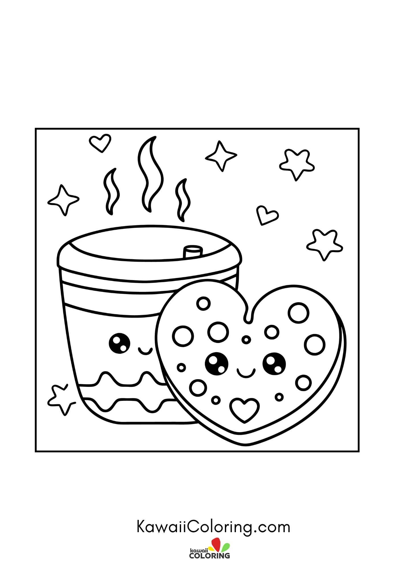 Smiling takeaway coffee cup