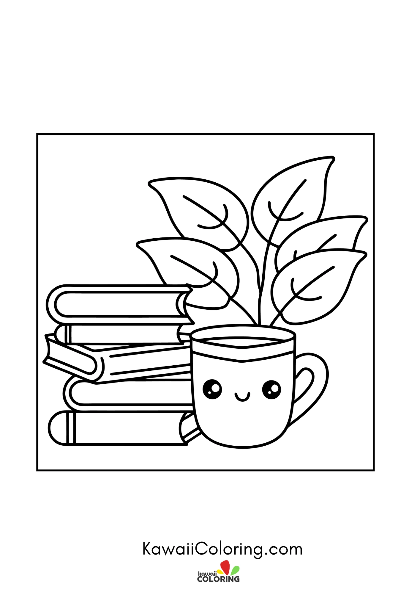 Kawaii coffee mug with hearts