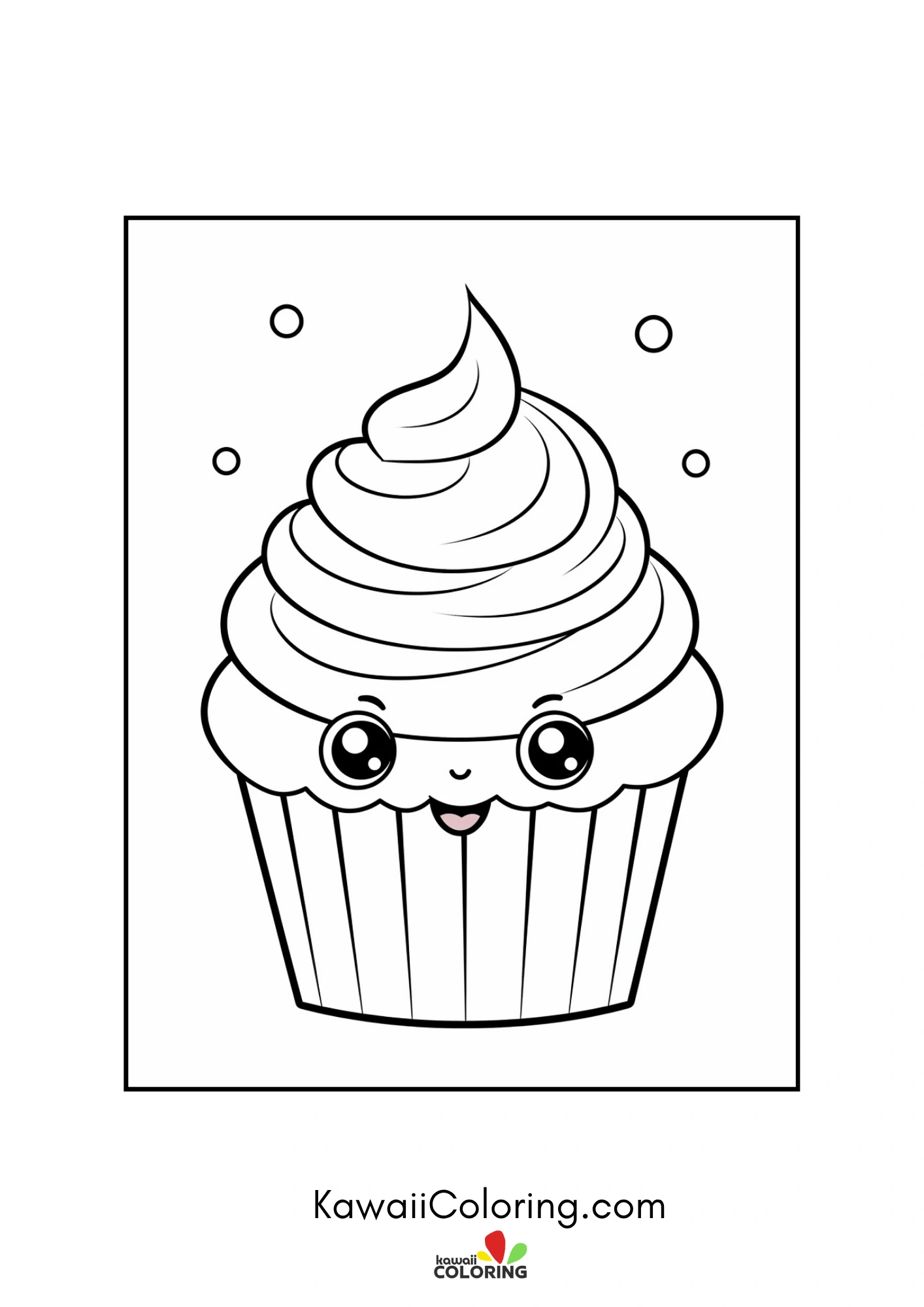 Decorated cupcake with sweet details