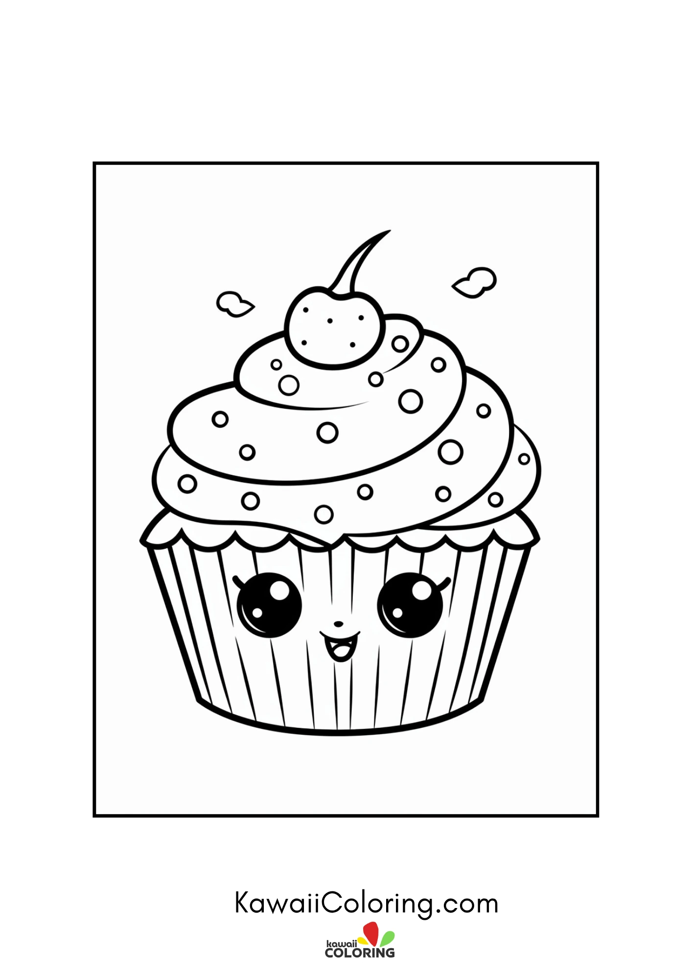 Decorated cupcake with sweet details