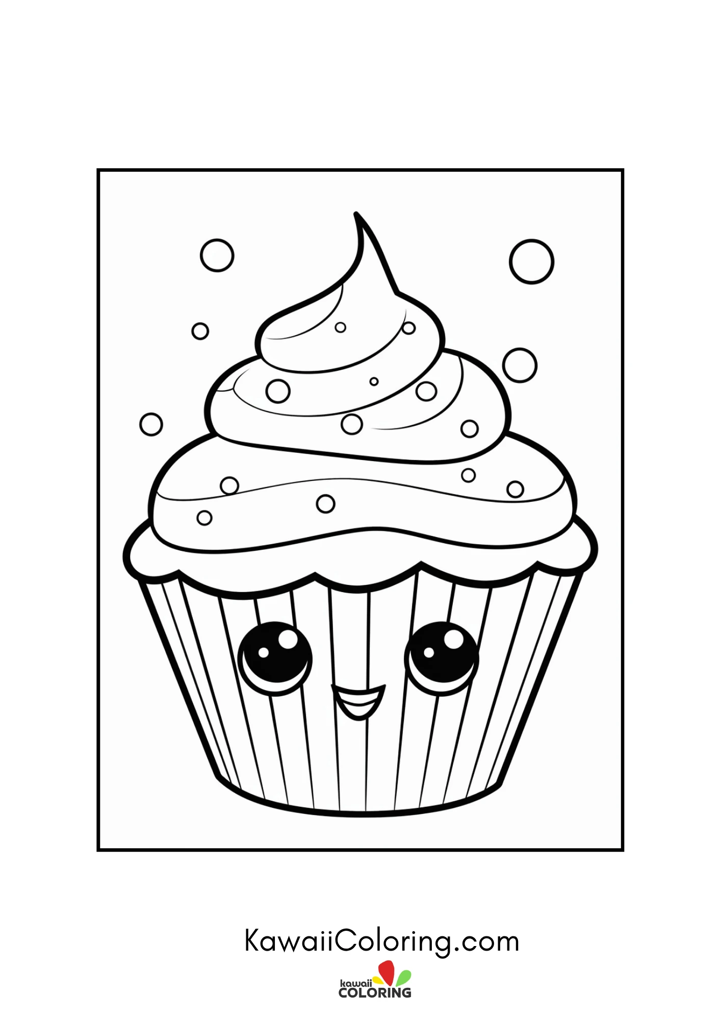 Cupcake topped with hearts and stars