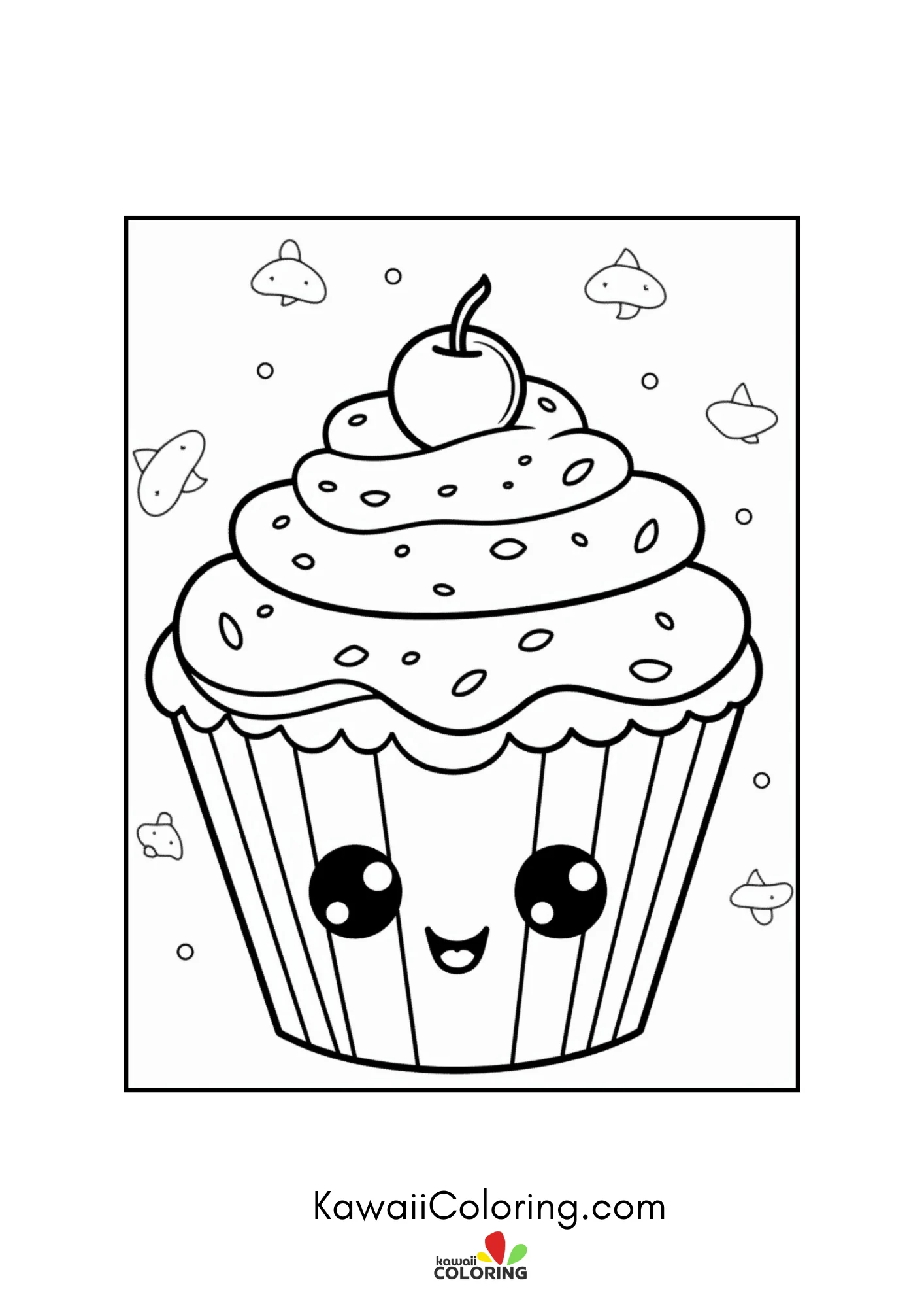 Decorated cupcake with sweet details