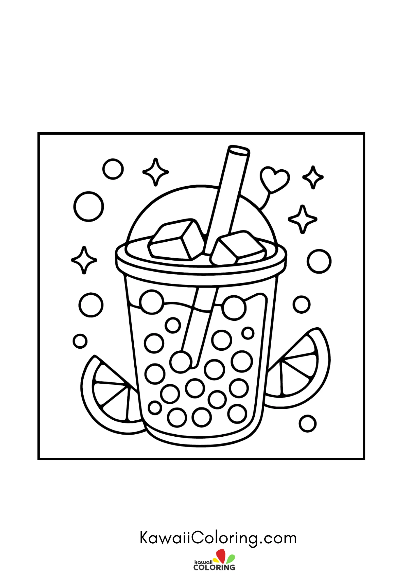 Kawaii sweet treat with sprinkles