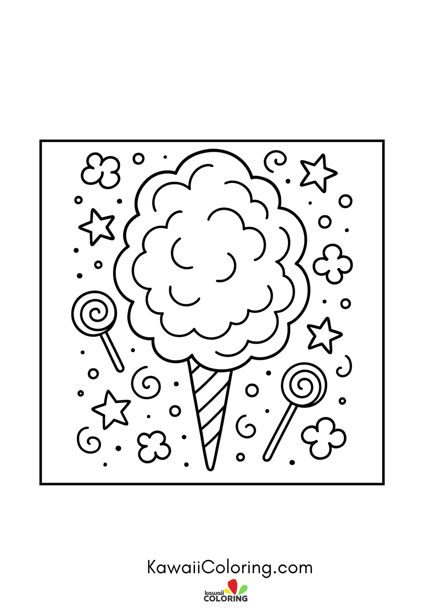 Kawaii sweet treat with sprinkles