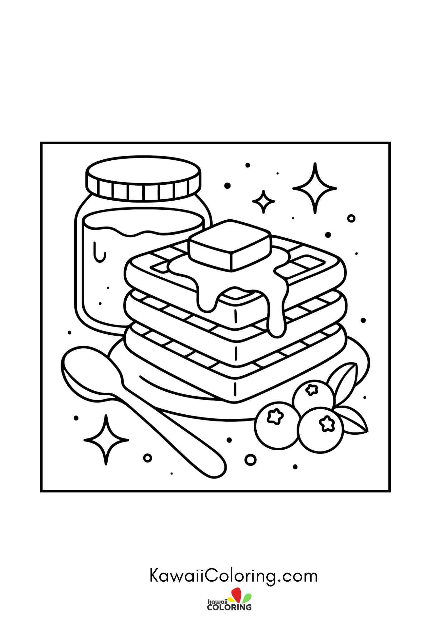 Dessert character surrounded by hearts