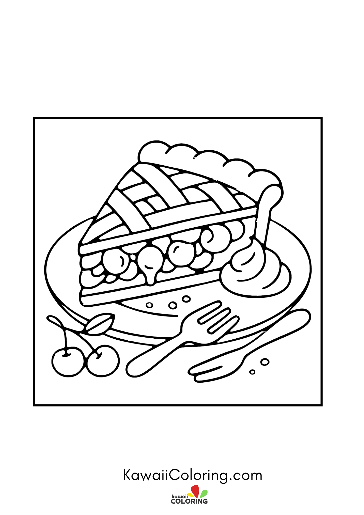 Dessert character surrounded by hearts