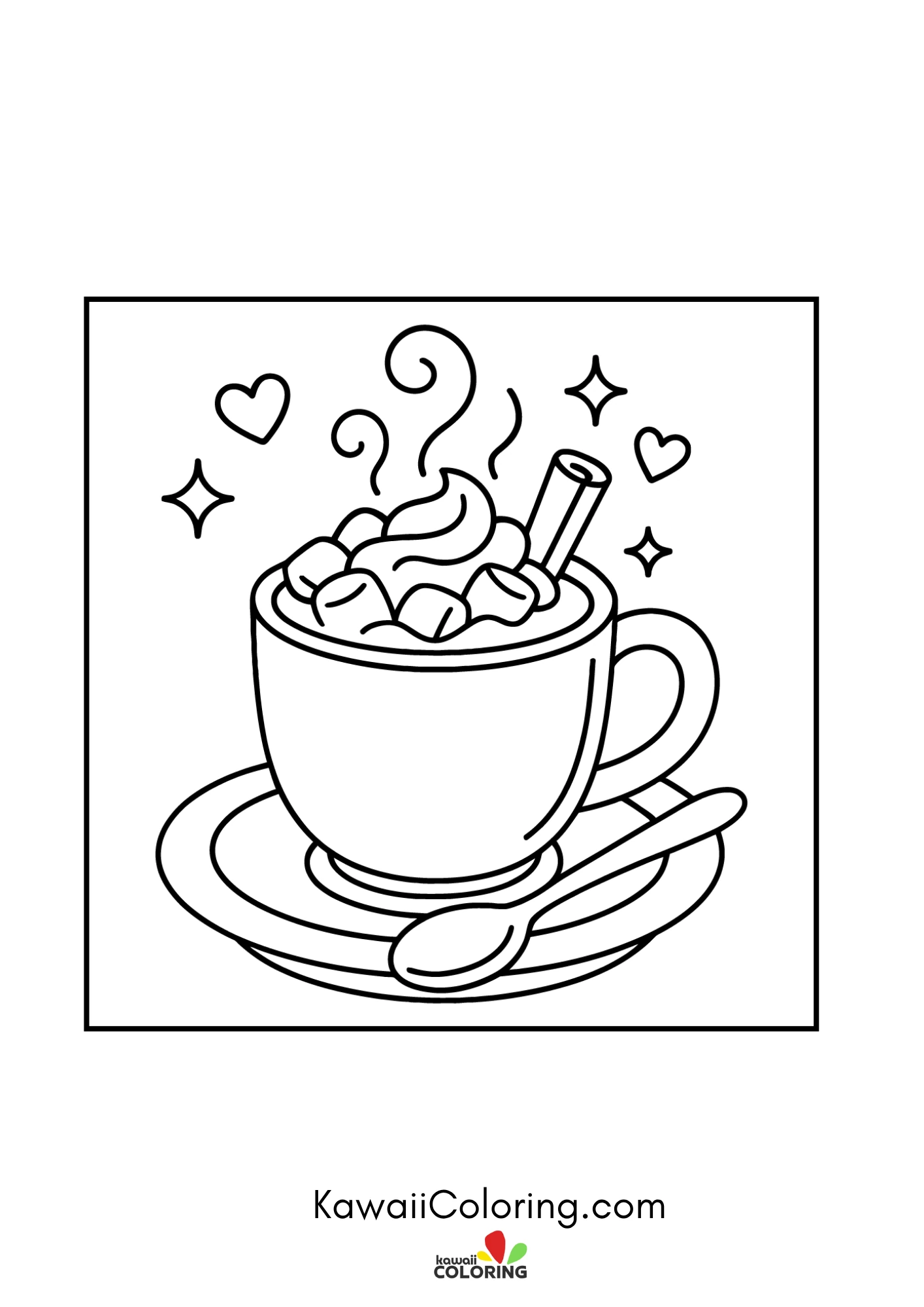 Kawaii sweet treat with sprinkles