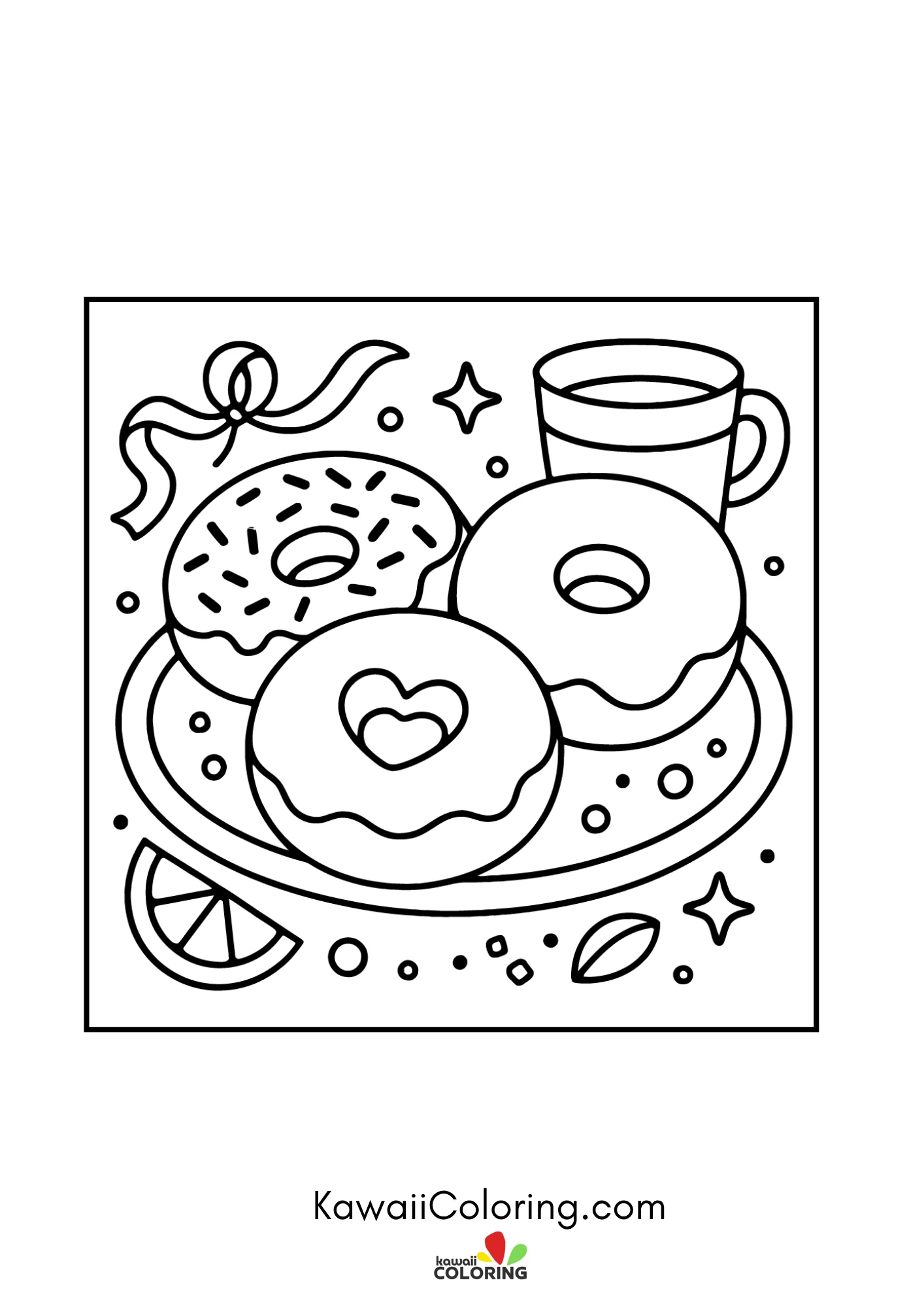 Kawaii sweet treat with sprinkles