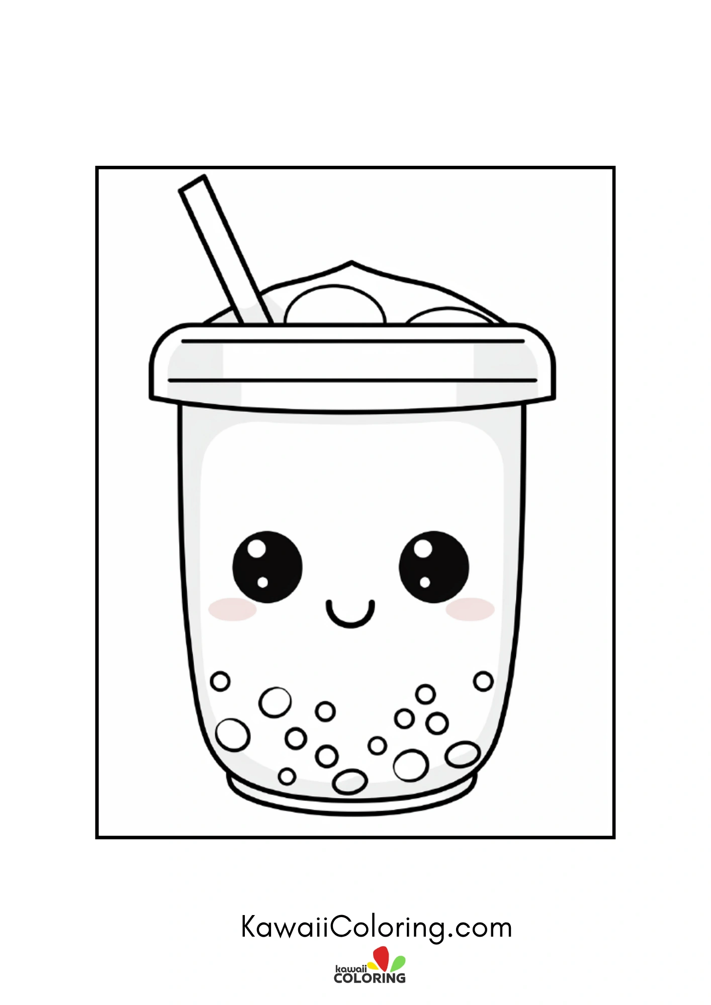 Playful drink character with hearts