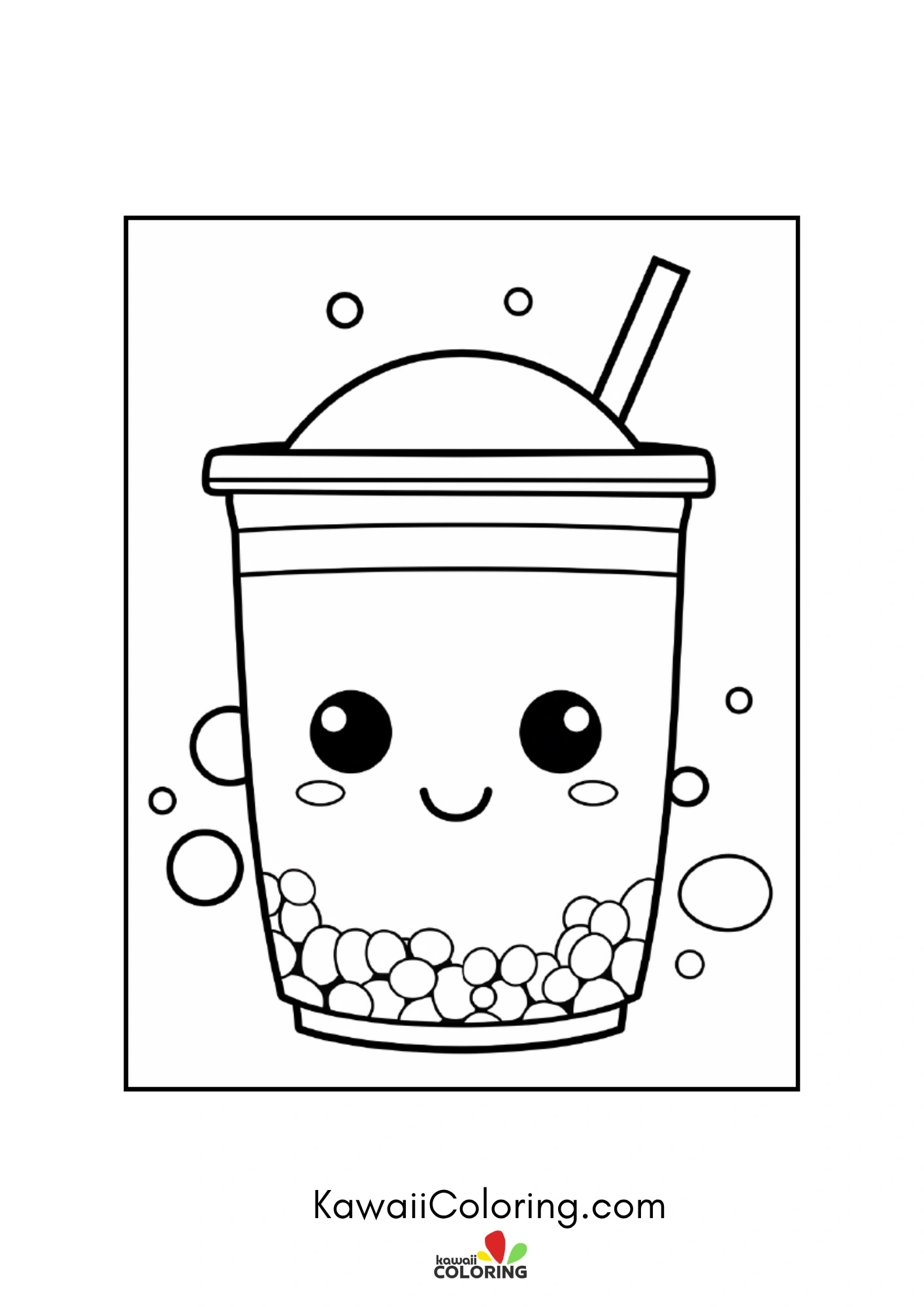 Playful drink character with hearts