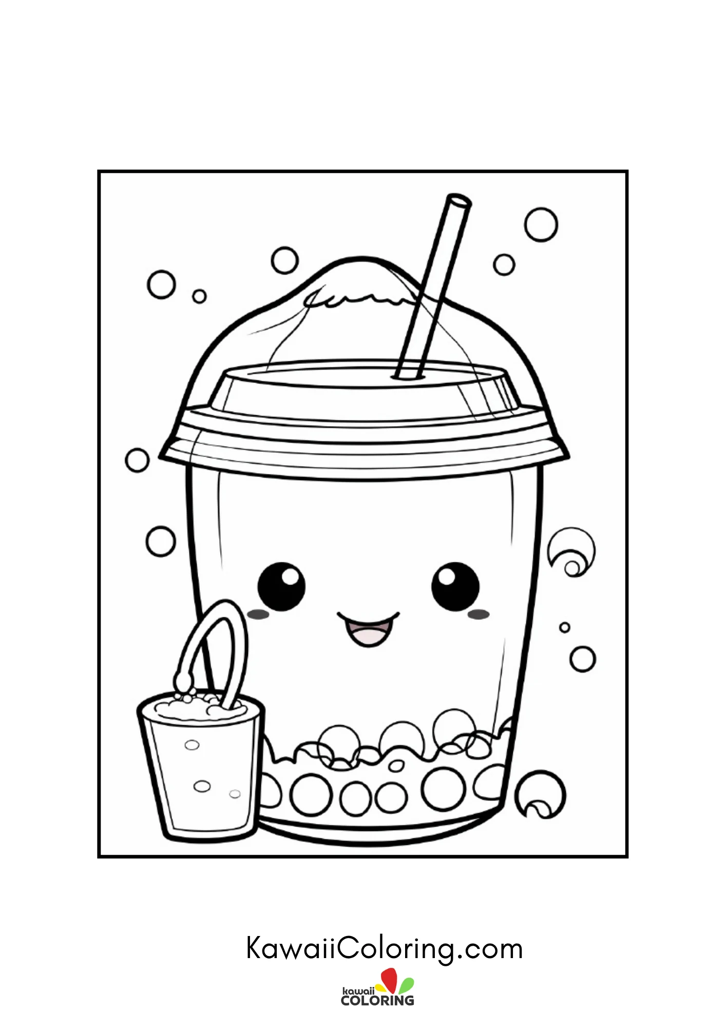 Smiling drink with fruit details