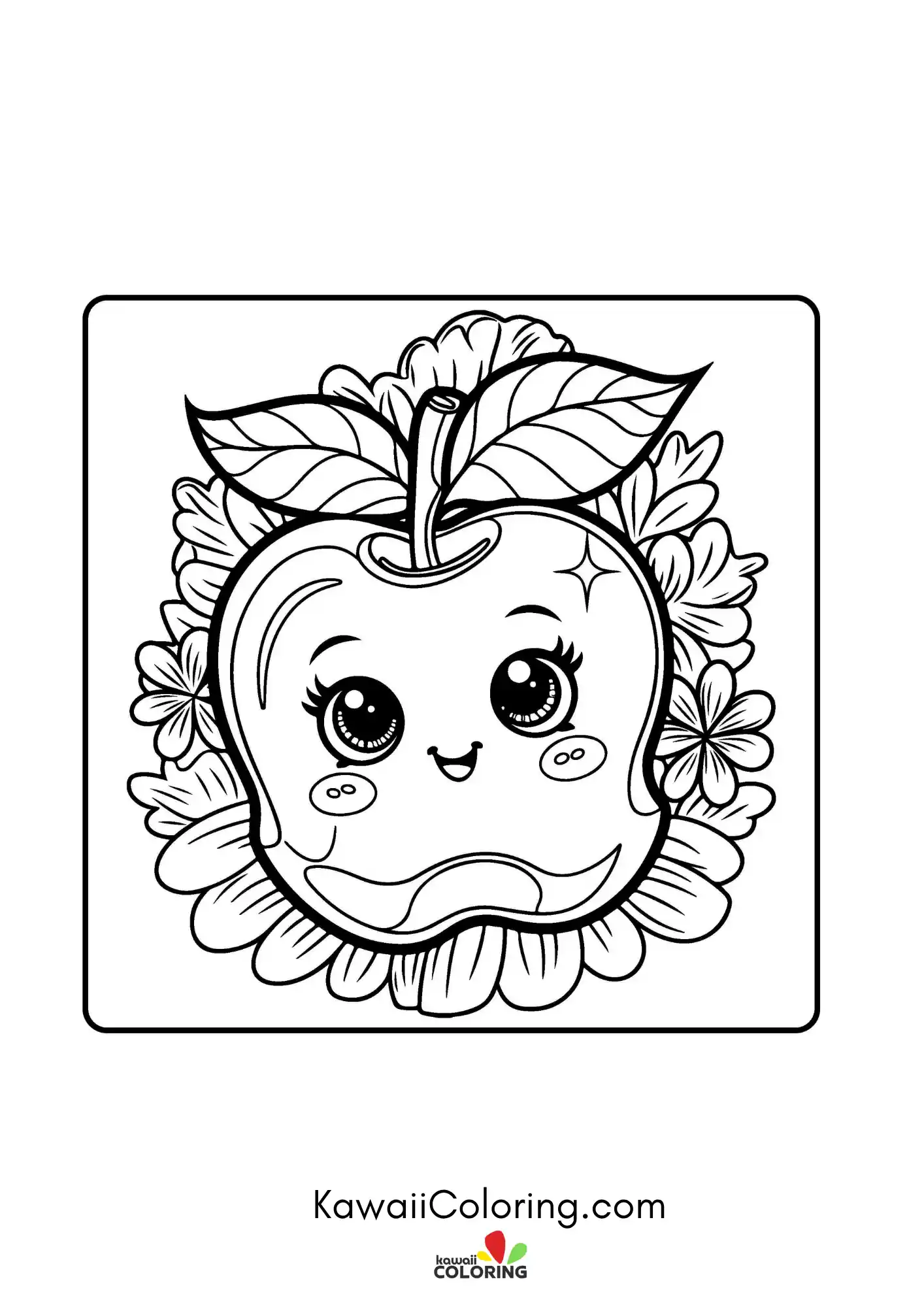 Cute fruit basket style illustration