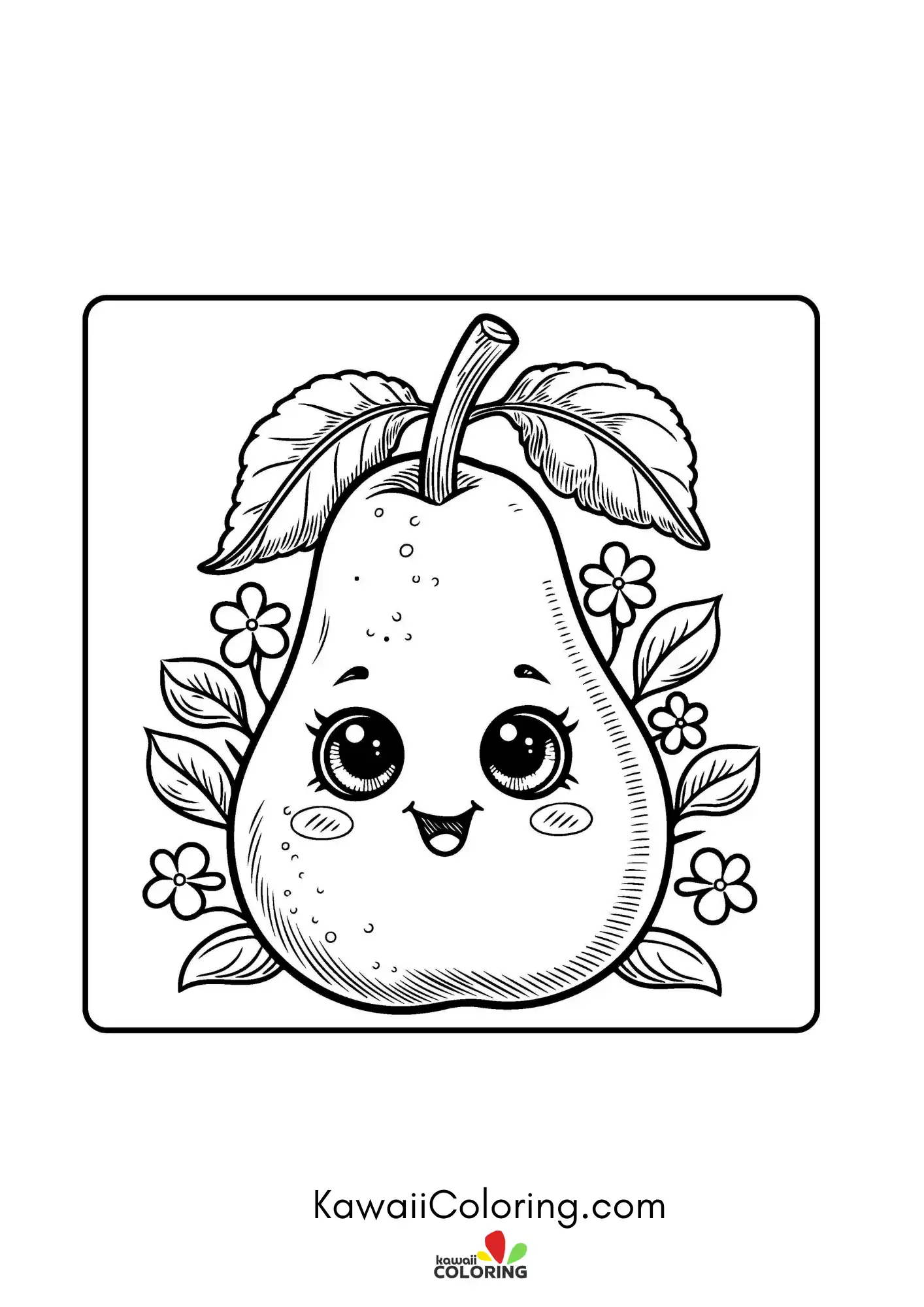 Smiling fruit surrounded by stars