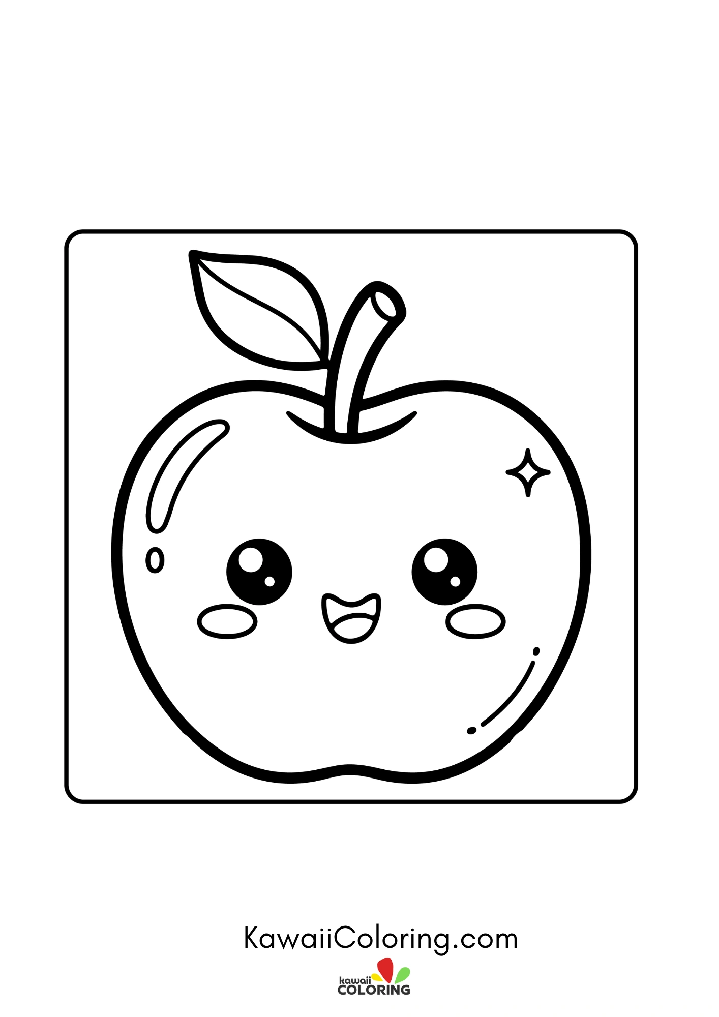 Cute fruit character with smiling face