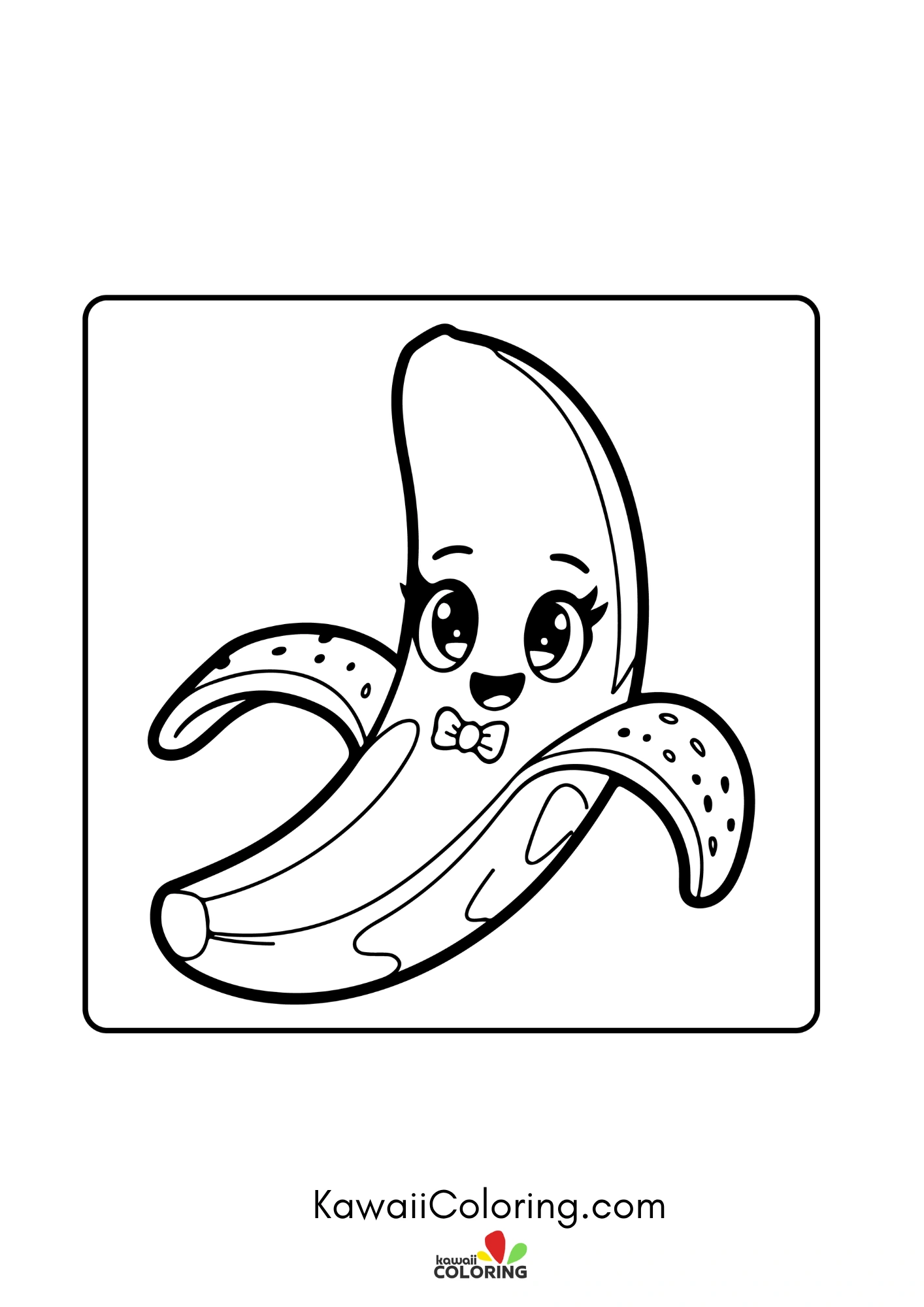 Cute fruit character with smiling face