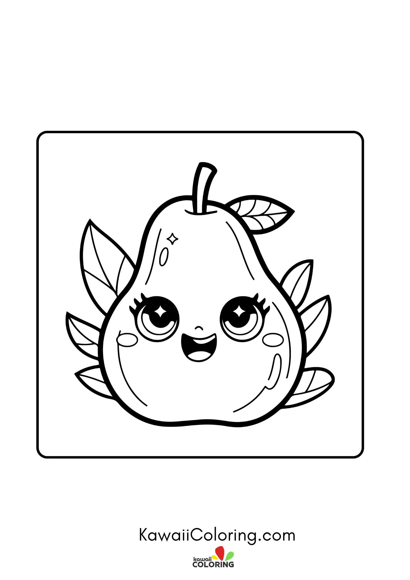 Cute fruit basket style illustration