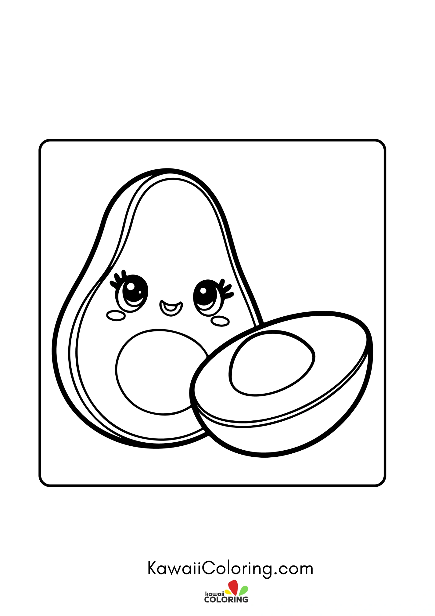 Cute fruit basket style illustration