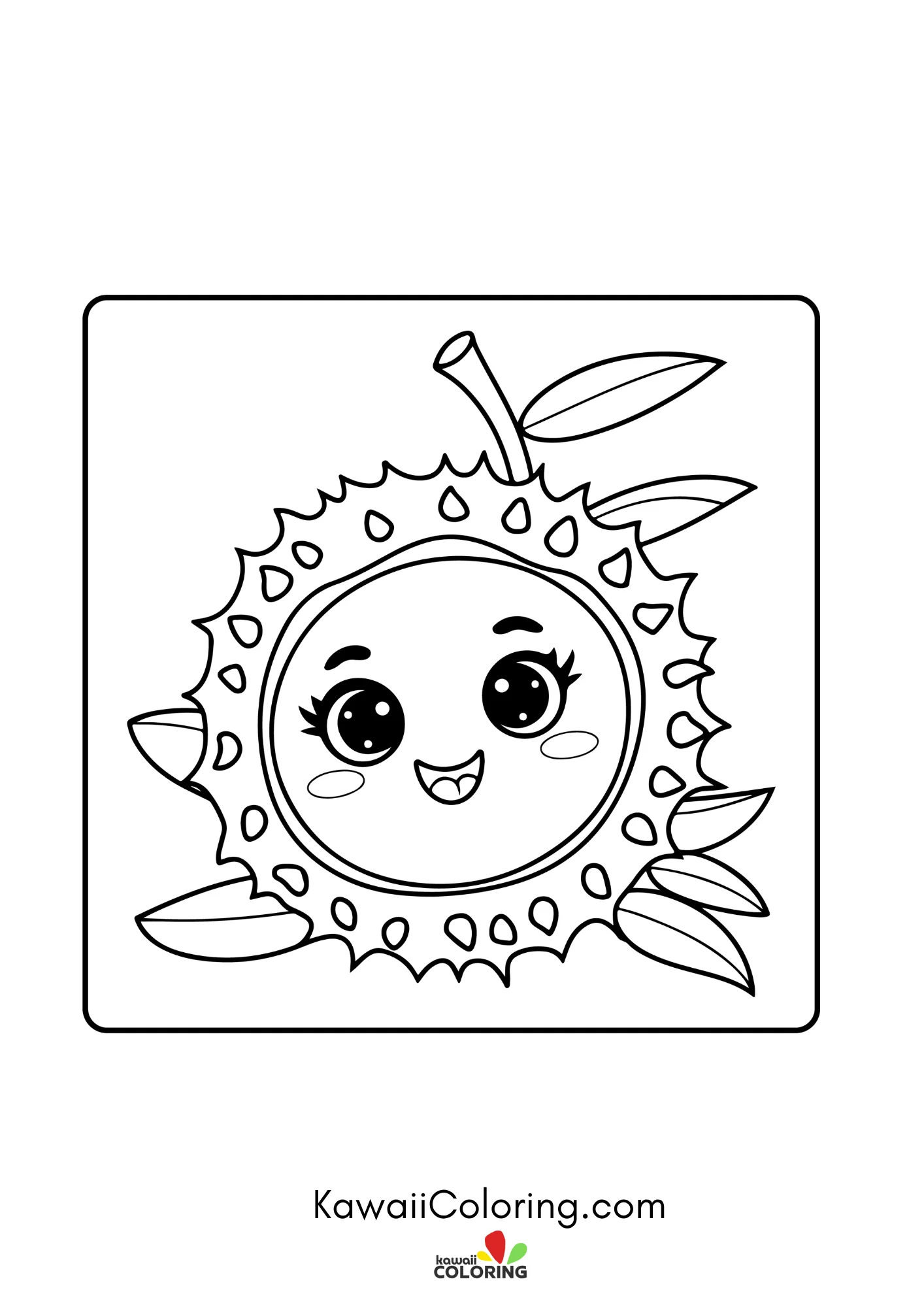 Cute fruit basket style illustration