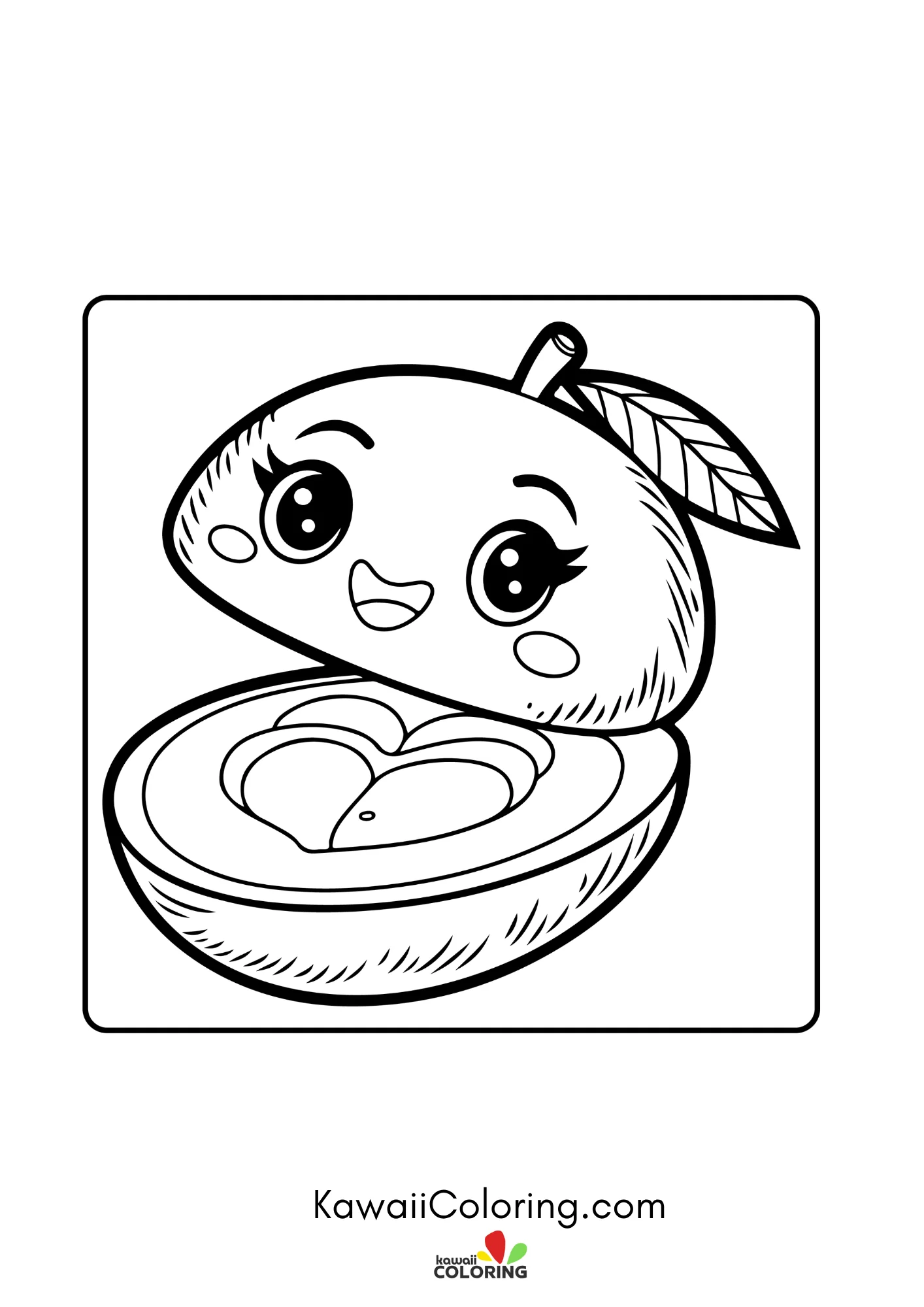 Cute fruit basket style illustration