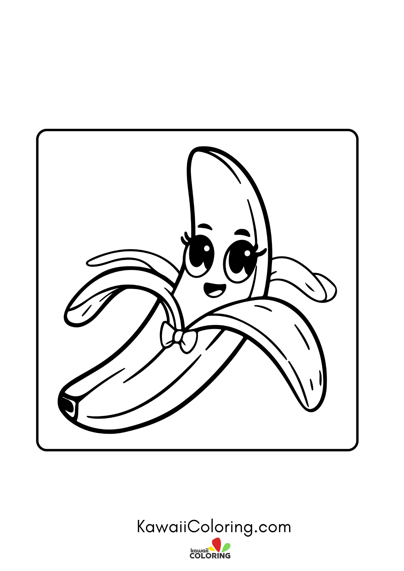 Cute fruit character with smiling face