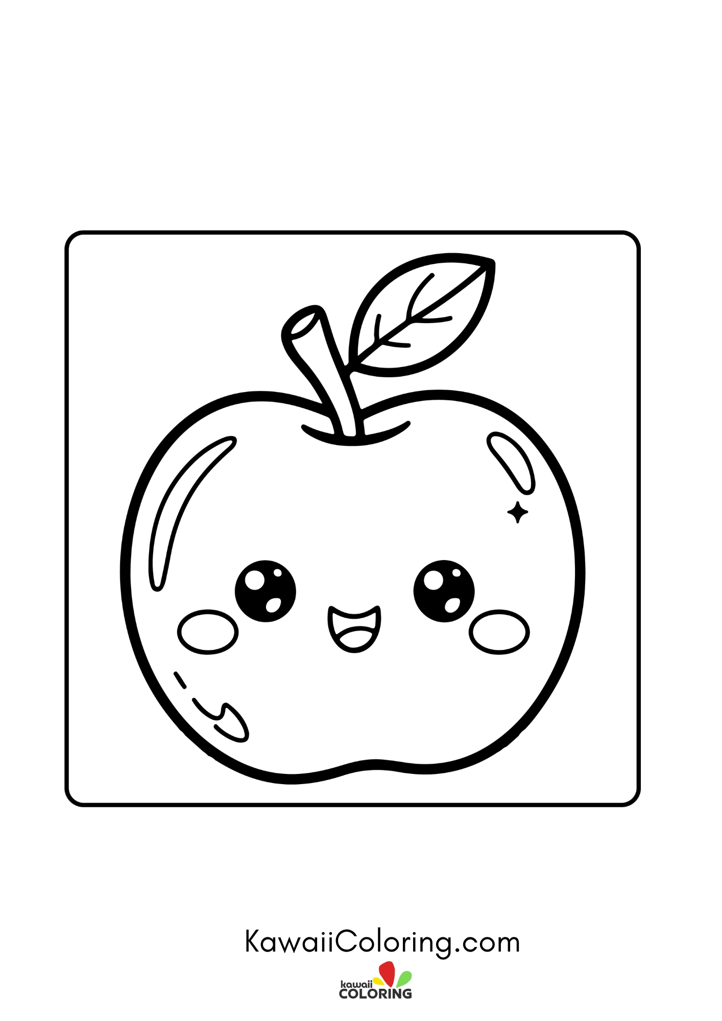 Smiling fruit surrounded by stars