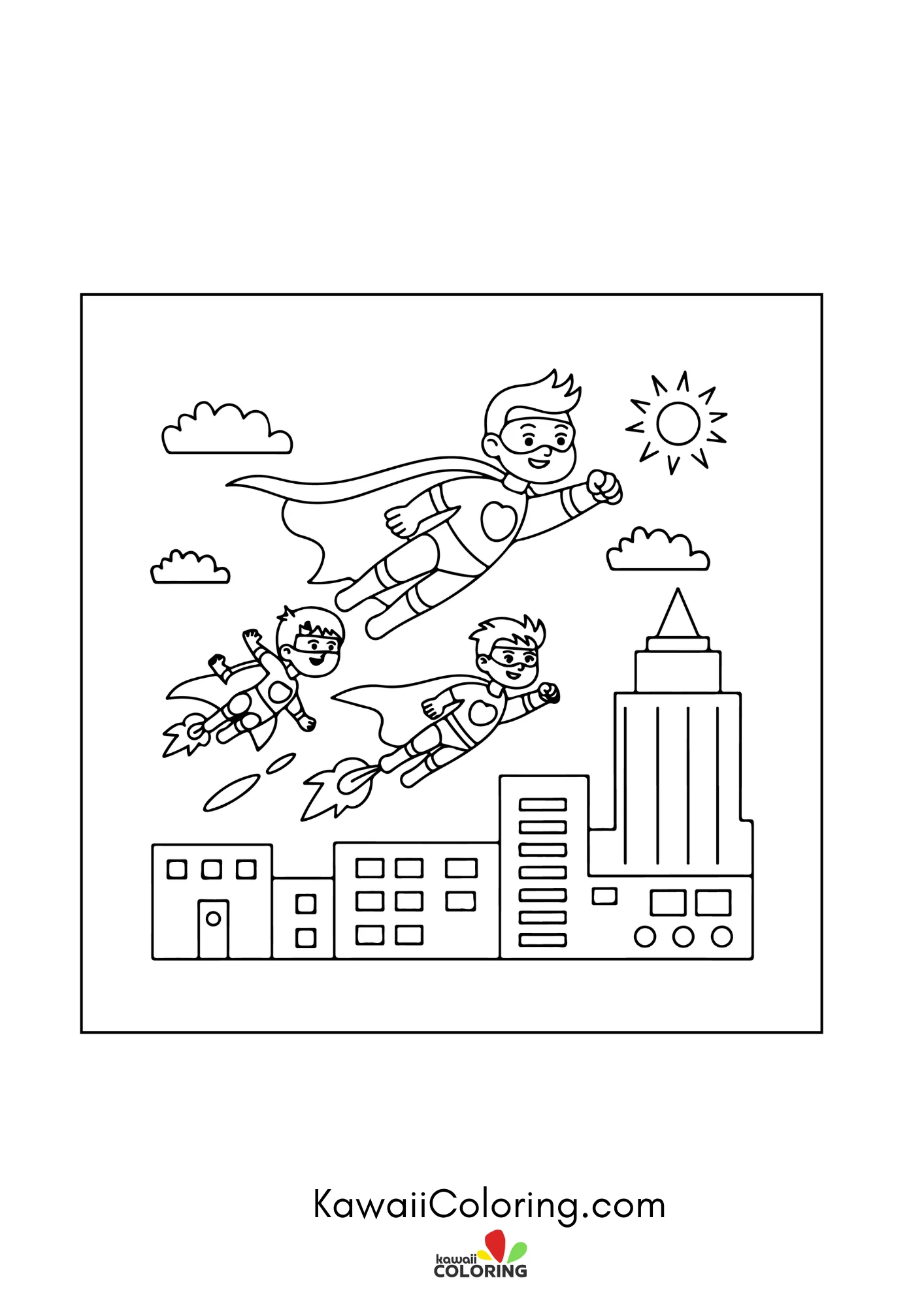 Cute frozen treat coloring page