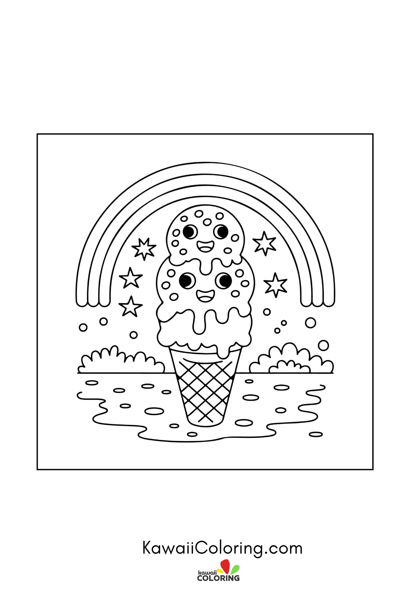 Ice cream sundae with sweet details