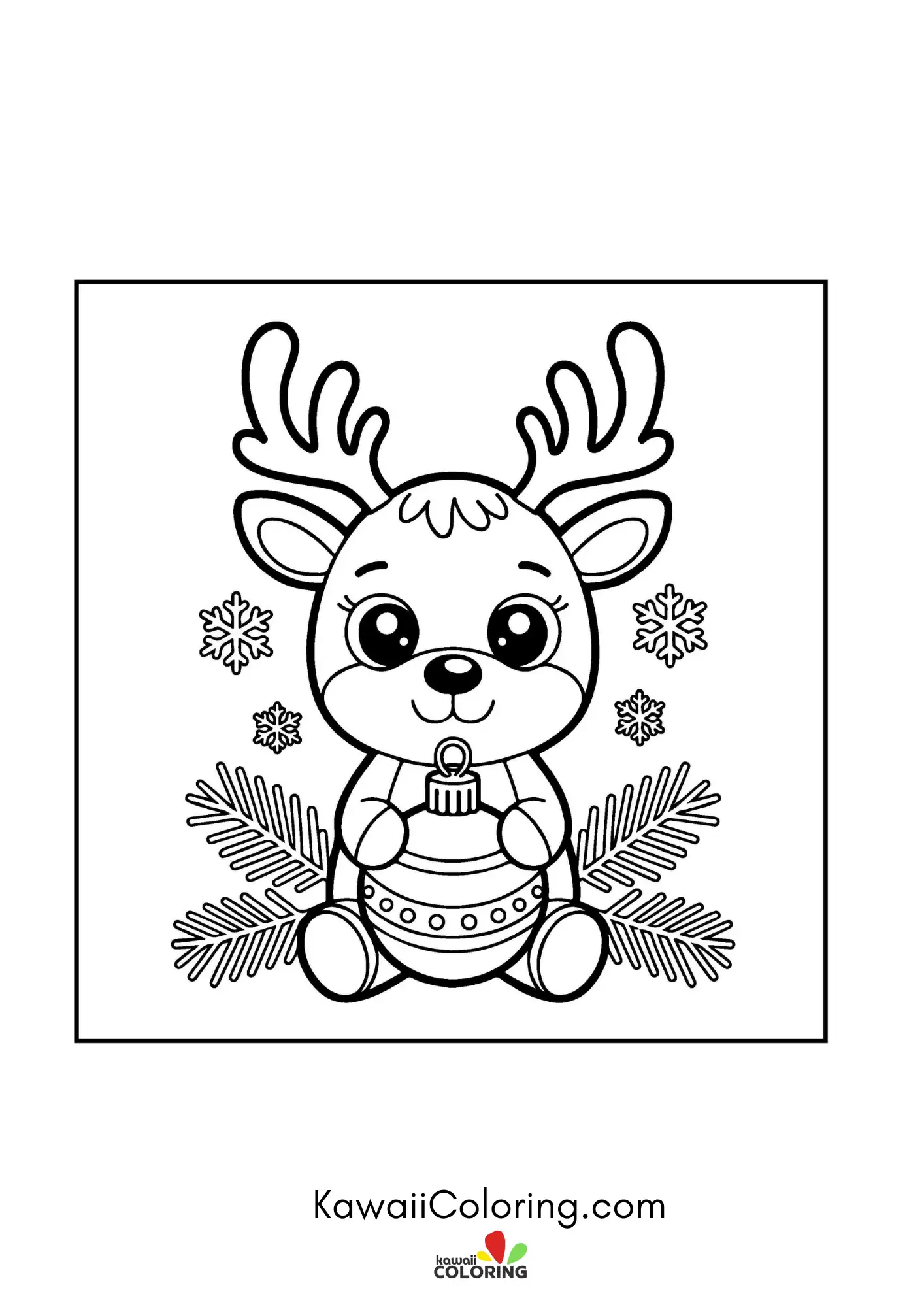 Cute Christmas character with holiday details