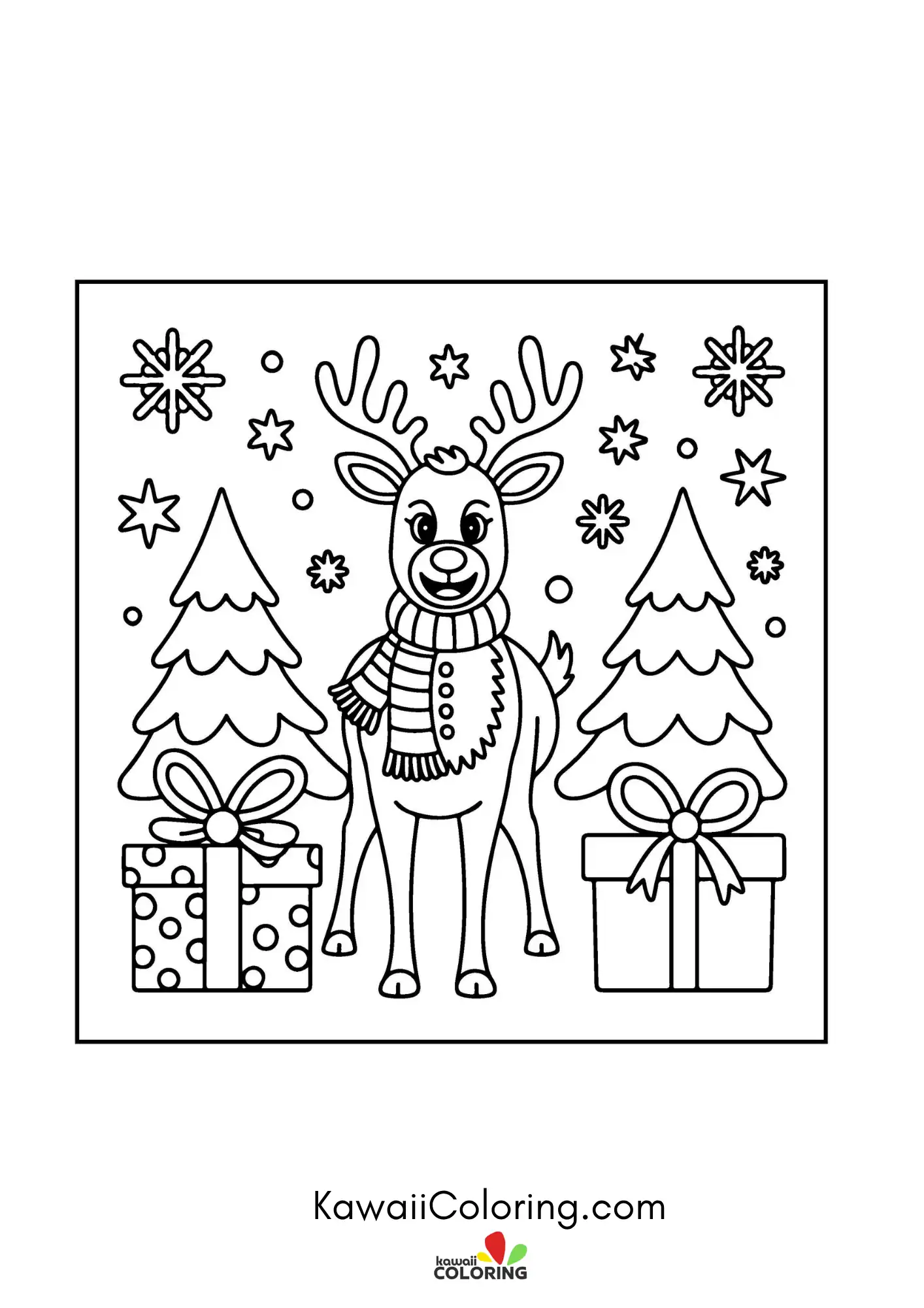 Cute festive character with winter accents