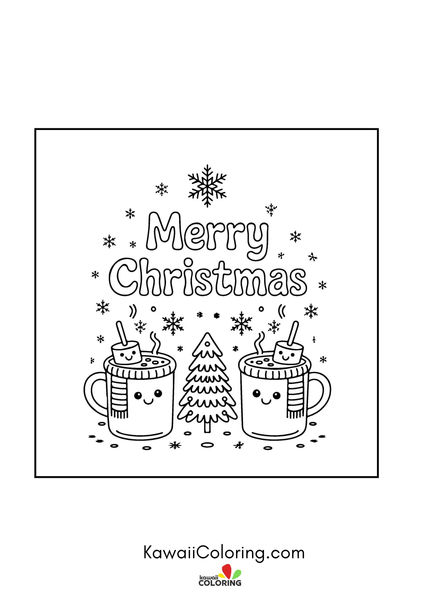 Cute Christmas character with holiday details