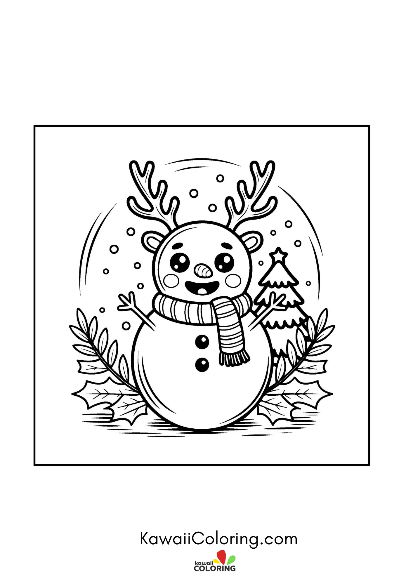 Christmas design with cheerful decorations