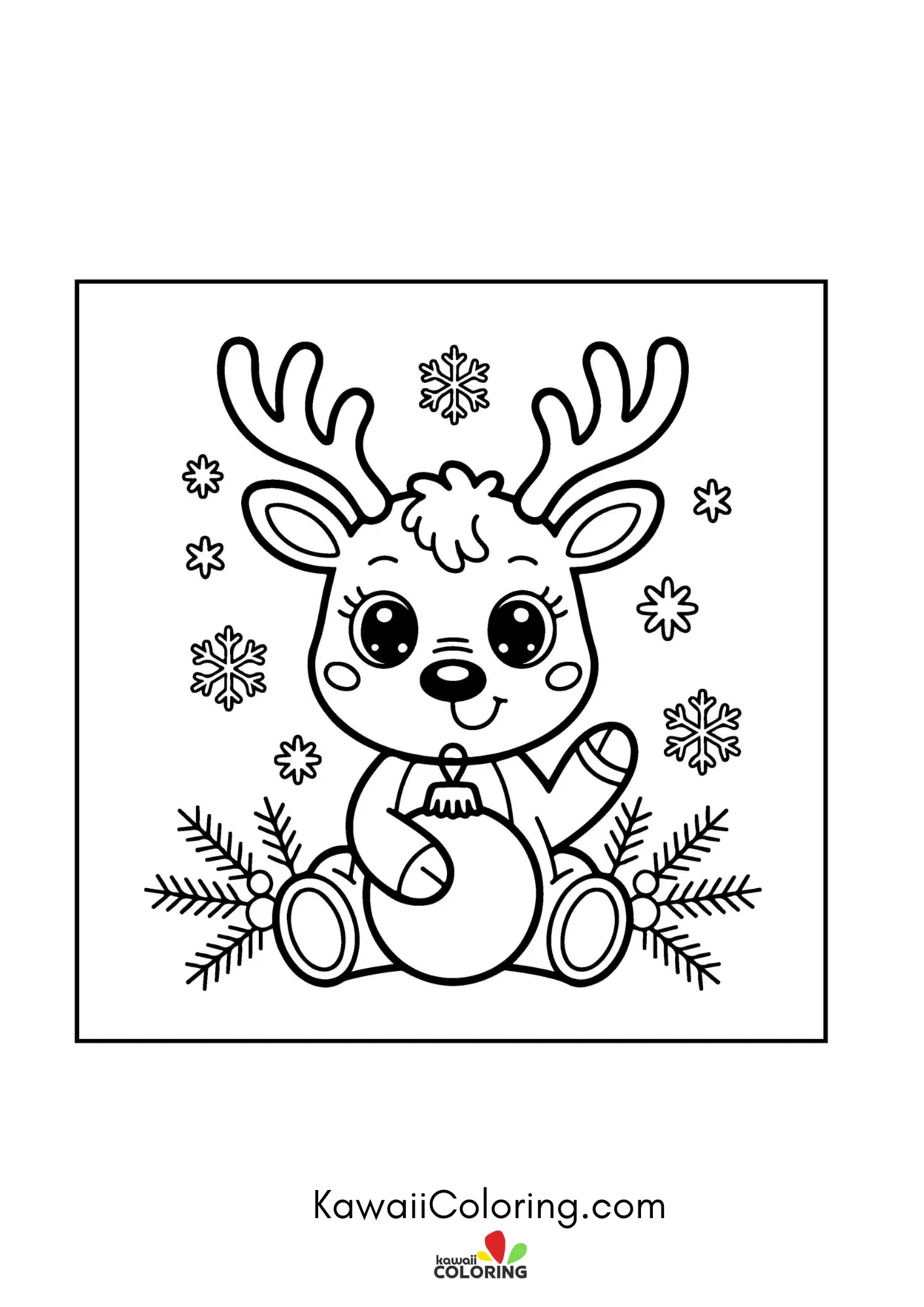 Christmas design with cheerful decorations