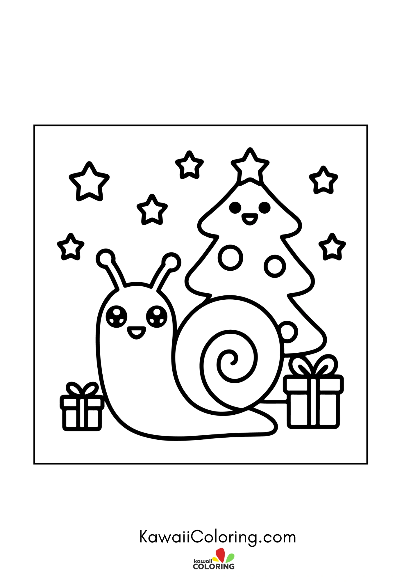 Cute Christmas character with holiday details